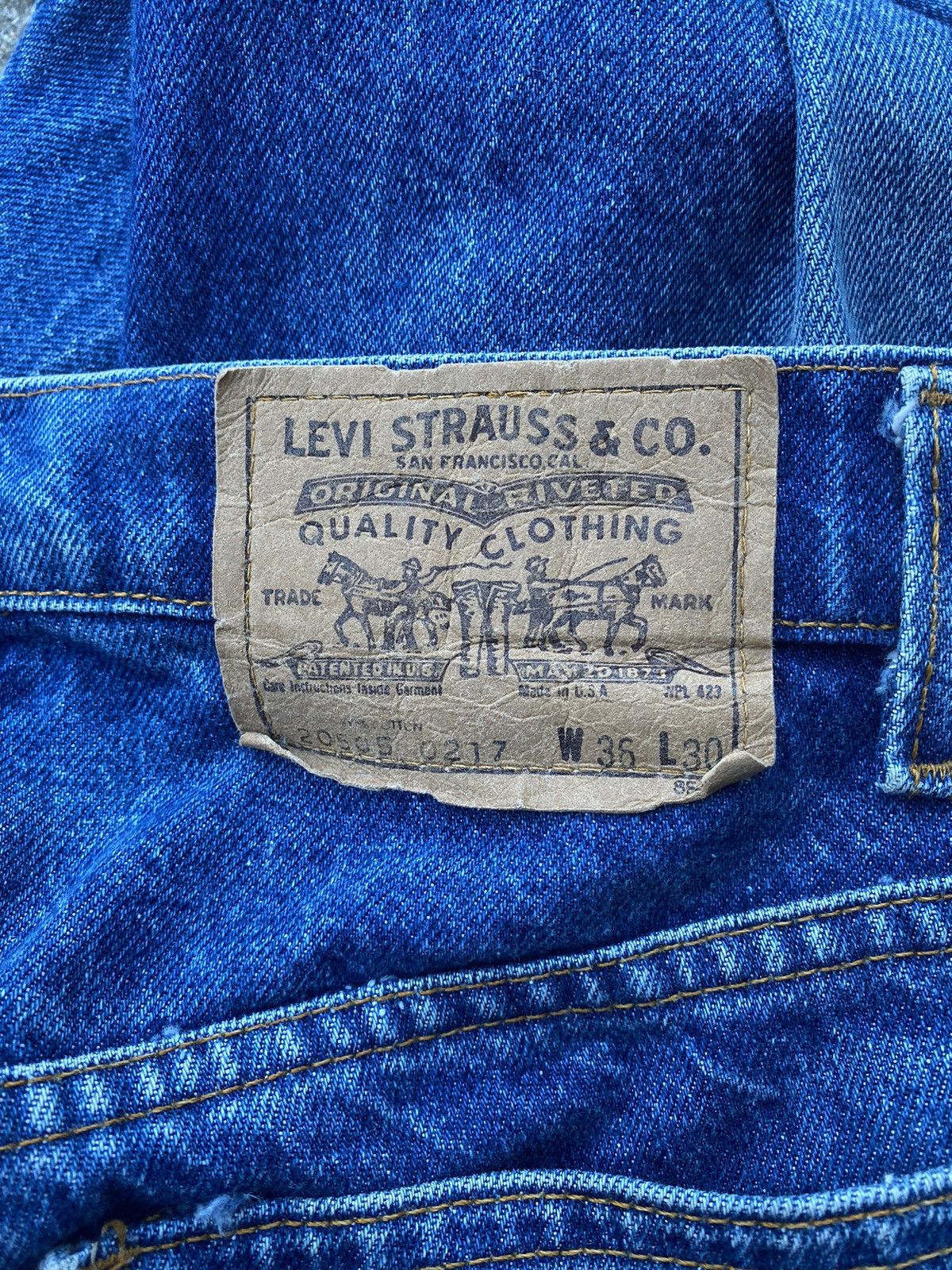 Levi's 90s Vintage Levis 505 Orange Tab Zipper Size US 34 / EU 50 - 10 Thumbnail