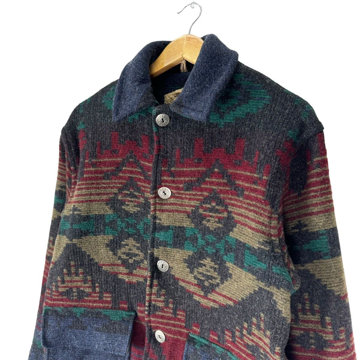 Vintage × Woolrich Woolen Mills ⚡️WOOLRICH USA NATIVE WOOL BUTTON JACKET Size US S / EU 44-46 / 1 - 5 Thumbnail