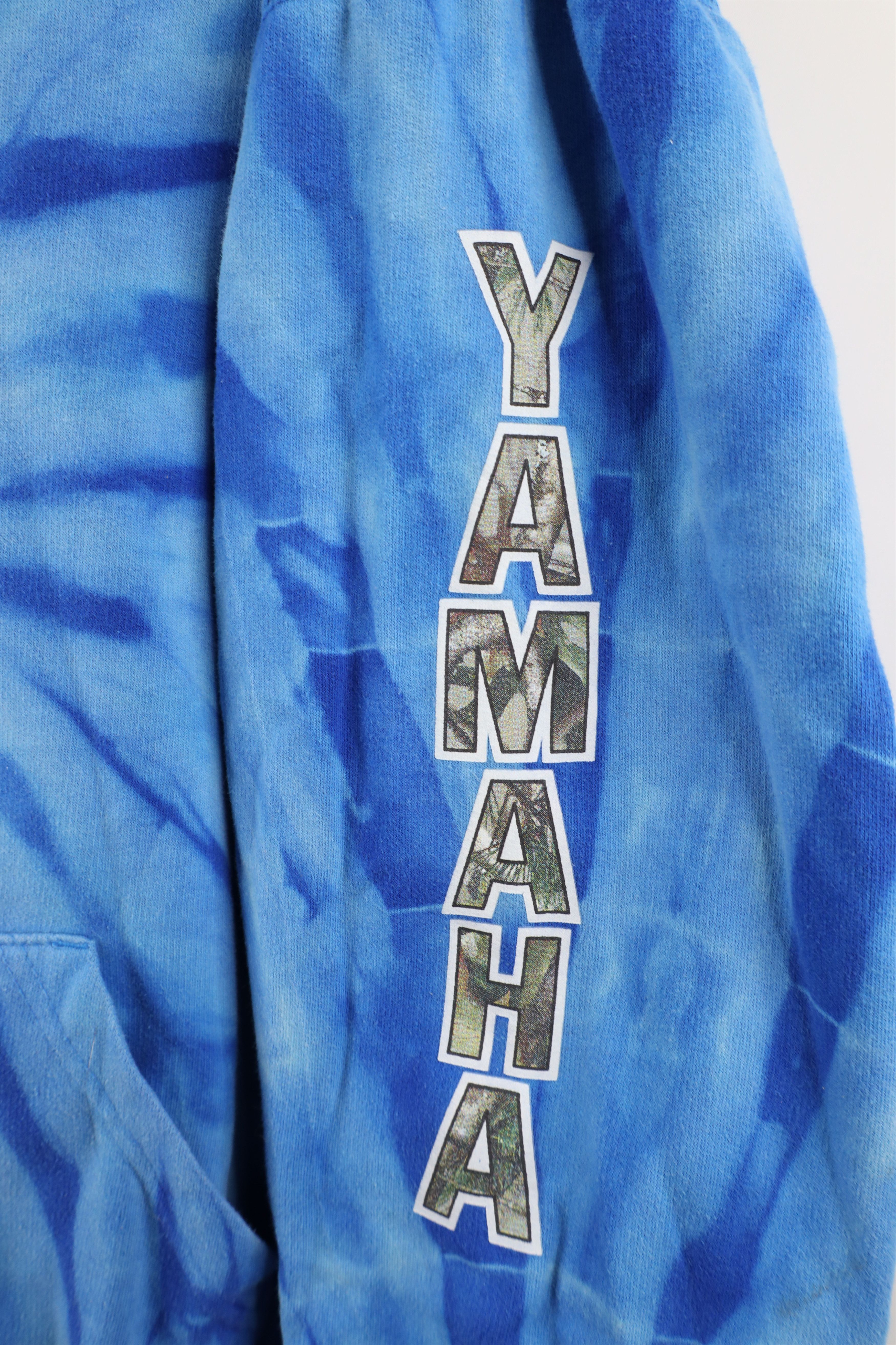 Vintage Vintage 90s Yamaha Racing Out Acid Wash Hoodie Sweatshirt Size US XL / EU 56 / 4 - 4 Thumbnail