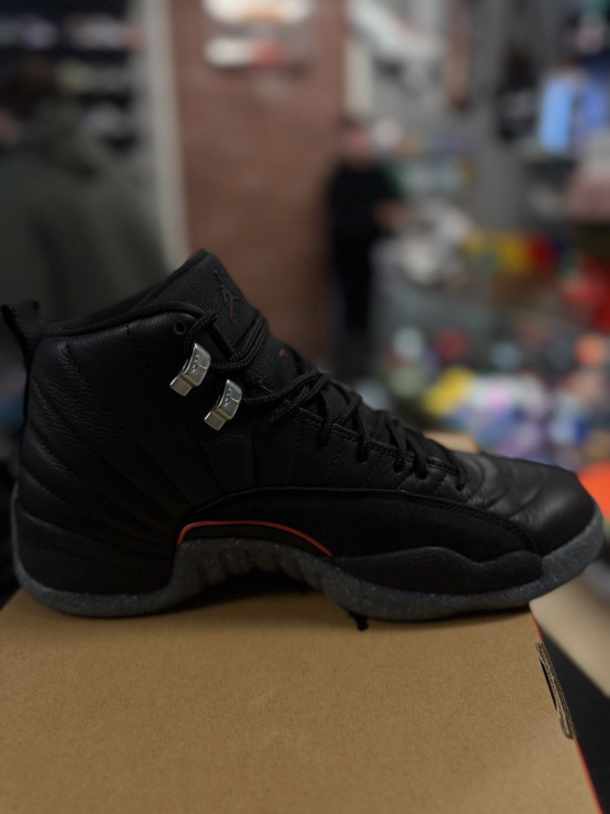 Jordan Brand × Nike Jordan 12 Utility Black Gray Size 10 Pre Owned 🧼 Size US 10 / EU 43 - 15 Thumbnail
