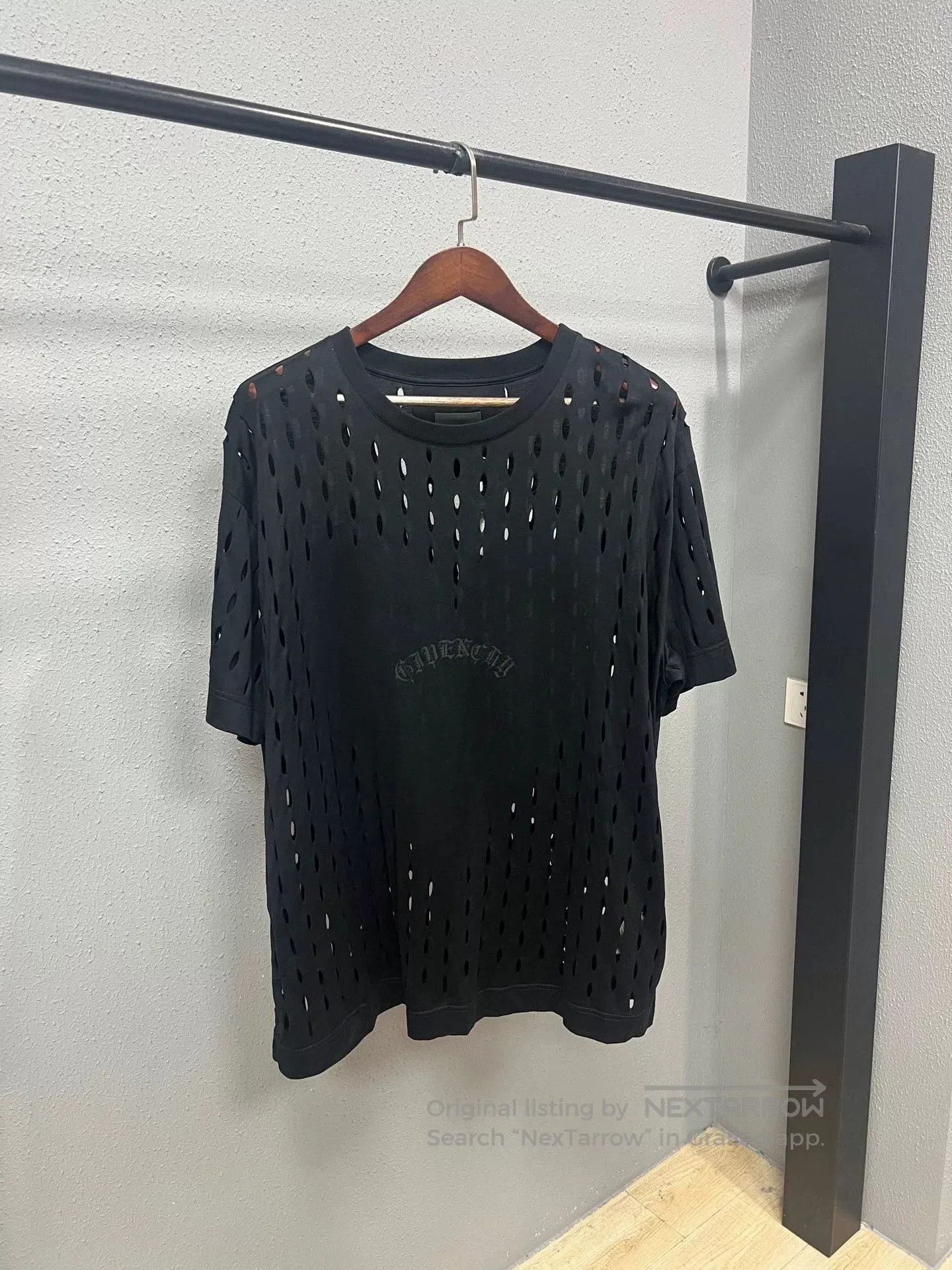 Givenchy Givenchy Black Short Sleeve Distressed Tee. Size US XXL / EU 58 / 5 - 1 Thumbnail
