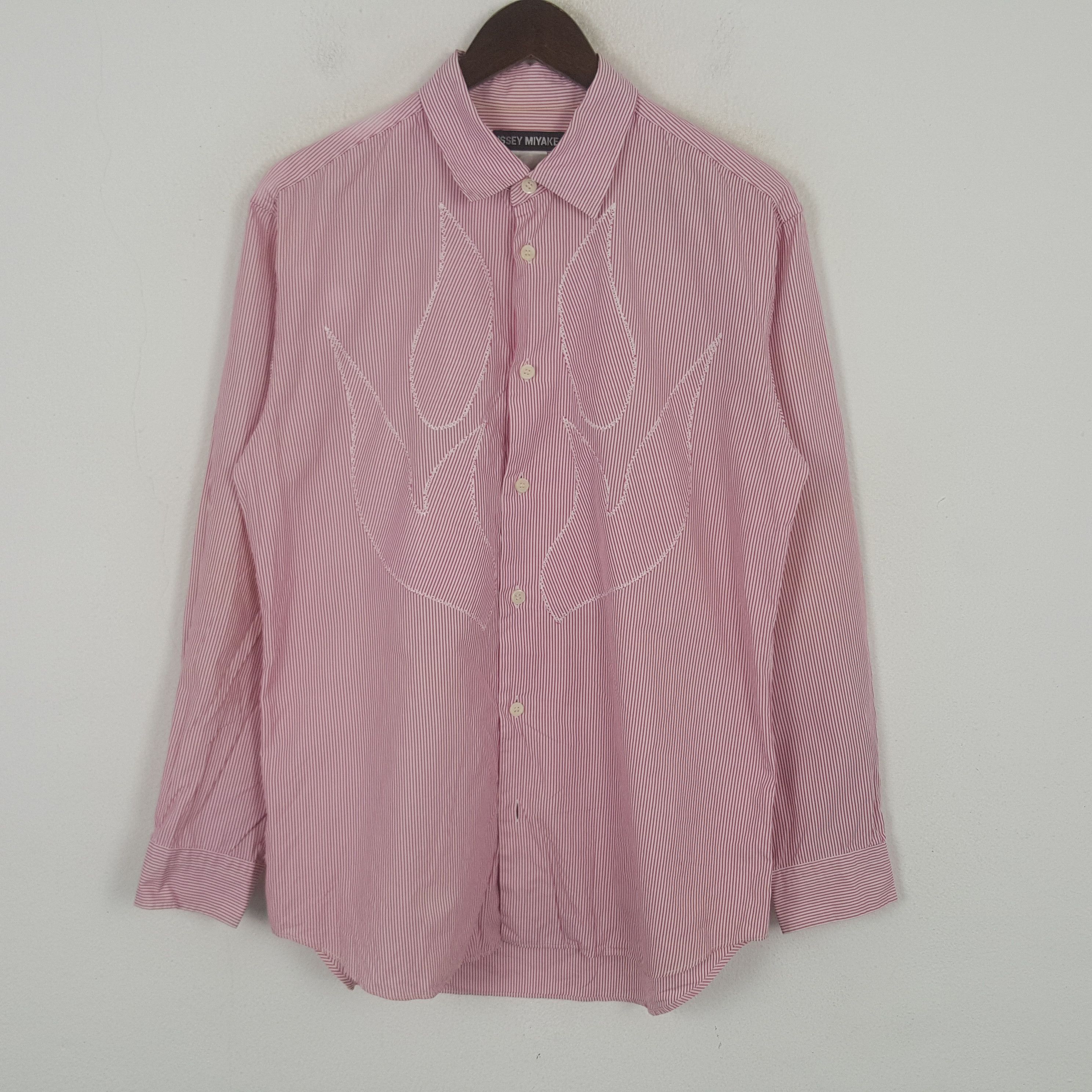 Issey Miyake Vintage Issey Miyake Striped Style Button Up Shirt Size US M / EU 48-50 / 2 - 1 Thumbnail