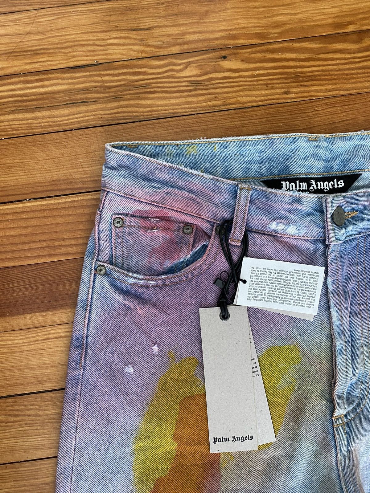 Palm Angels Tie Dye Relaxed Fit Denim Size US 30 / EU 46 - 2 Thumbnail
