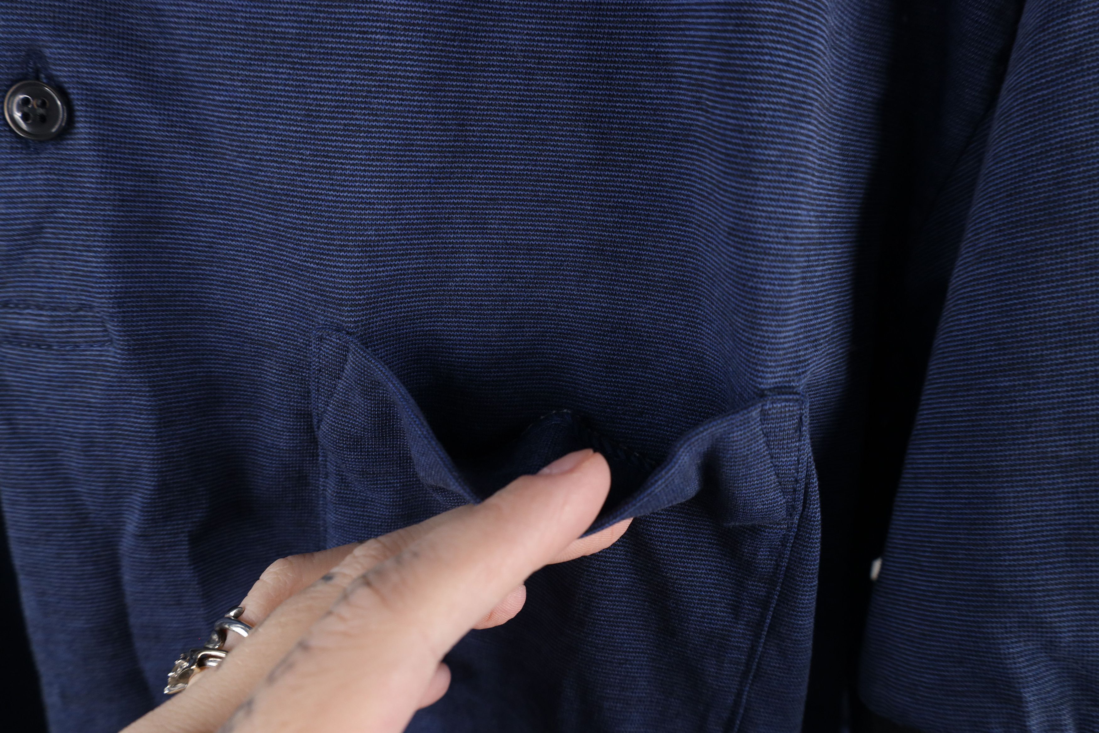 Vintage Vintage 90s Streetwear Collared Pocket Polo Shirt Blue Size US XL / EU 56 / 4 - 4 Thumbnail