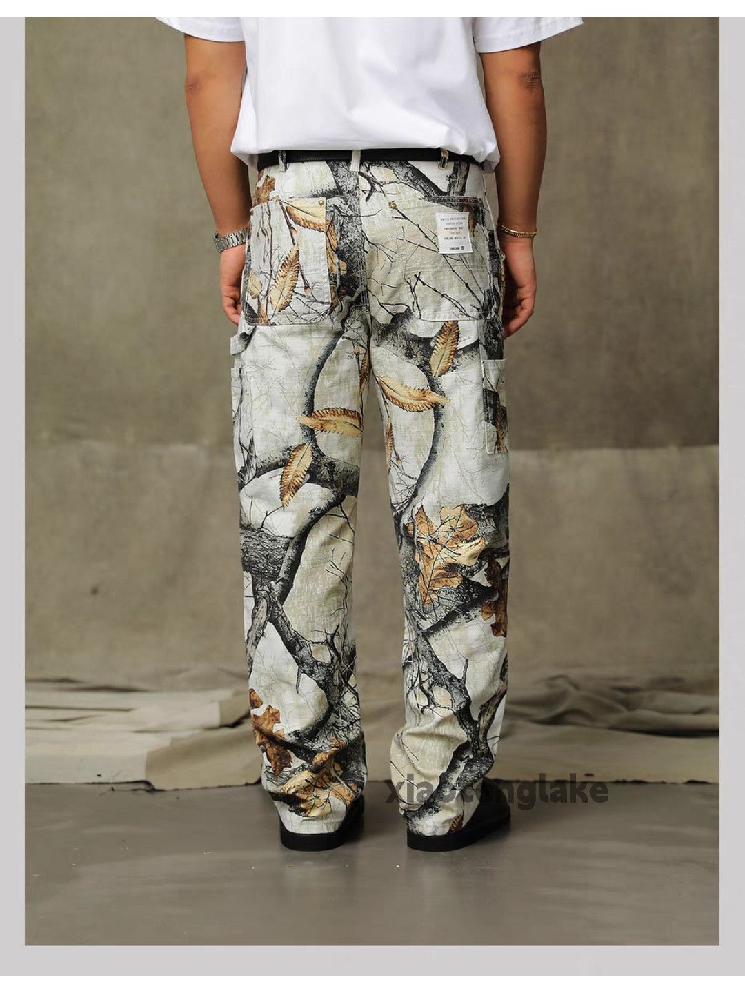 Designer × Japanese Brand × Vintage Utility real tree camo full pattern skate hiphop cargo pants Size US 36 / EU 52 - 4 Thumbnail