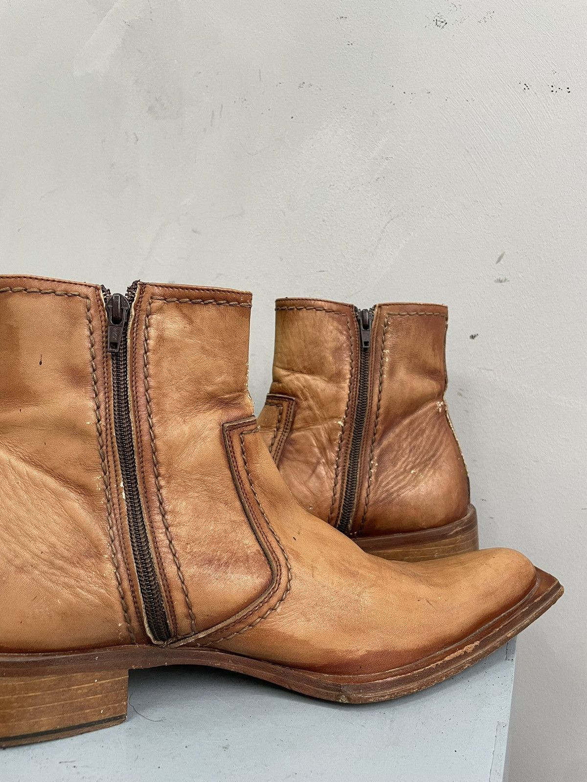 Hedi Slimane Western hype if six was nine boots japanese moto fashion Size US 9.5 / EU 42-43 - 12 Thumbnail