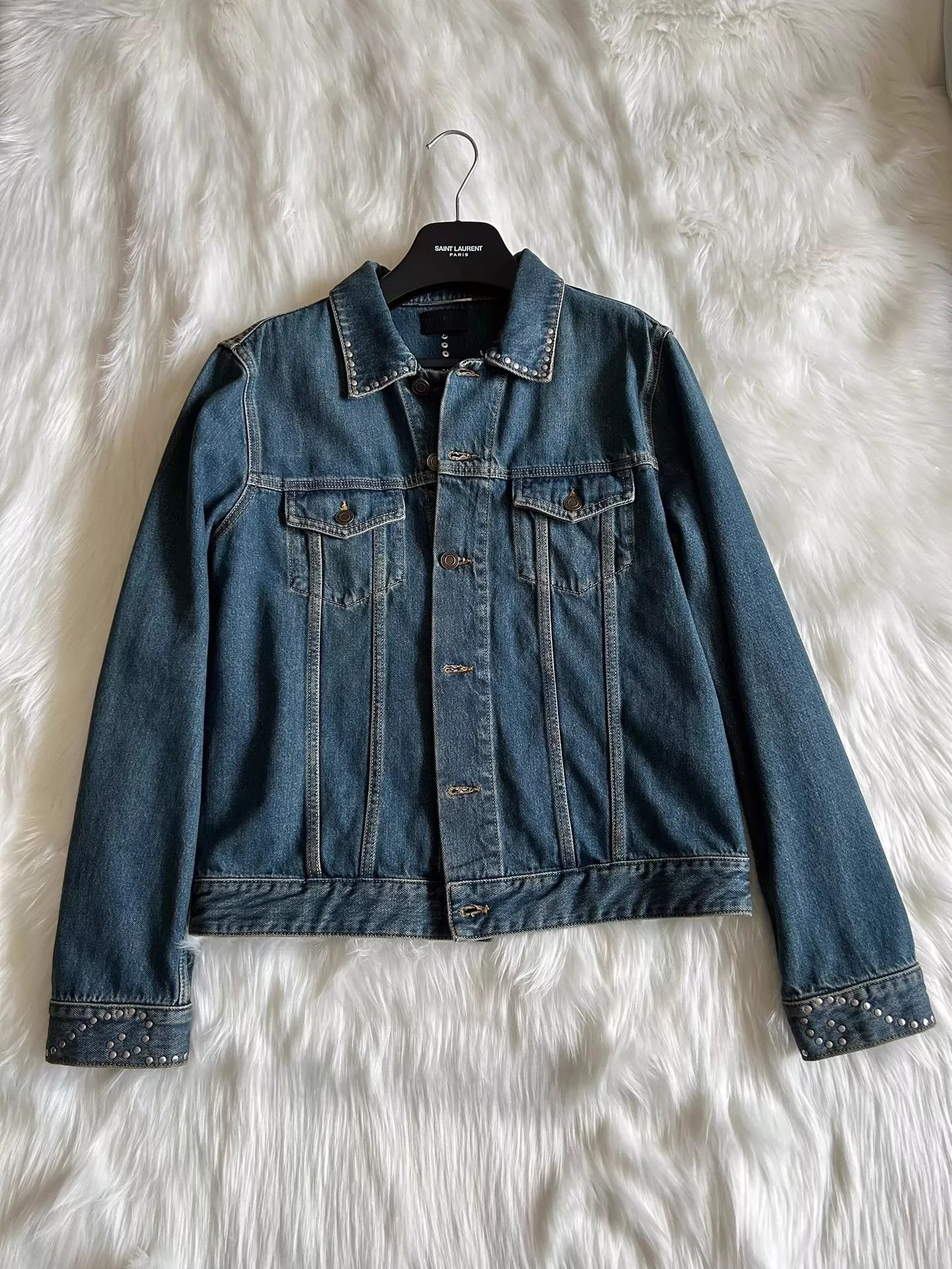 Saint Laurent Paris Saint Laurent Paris Diamond denim jacket Size US L / EU 52-54 / 3 - 1 Thumbnail