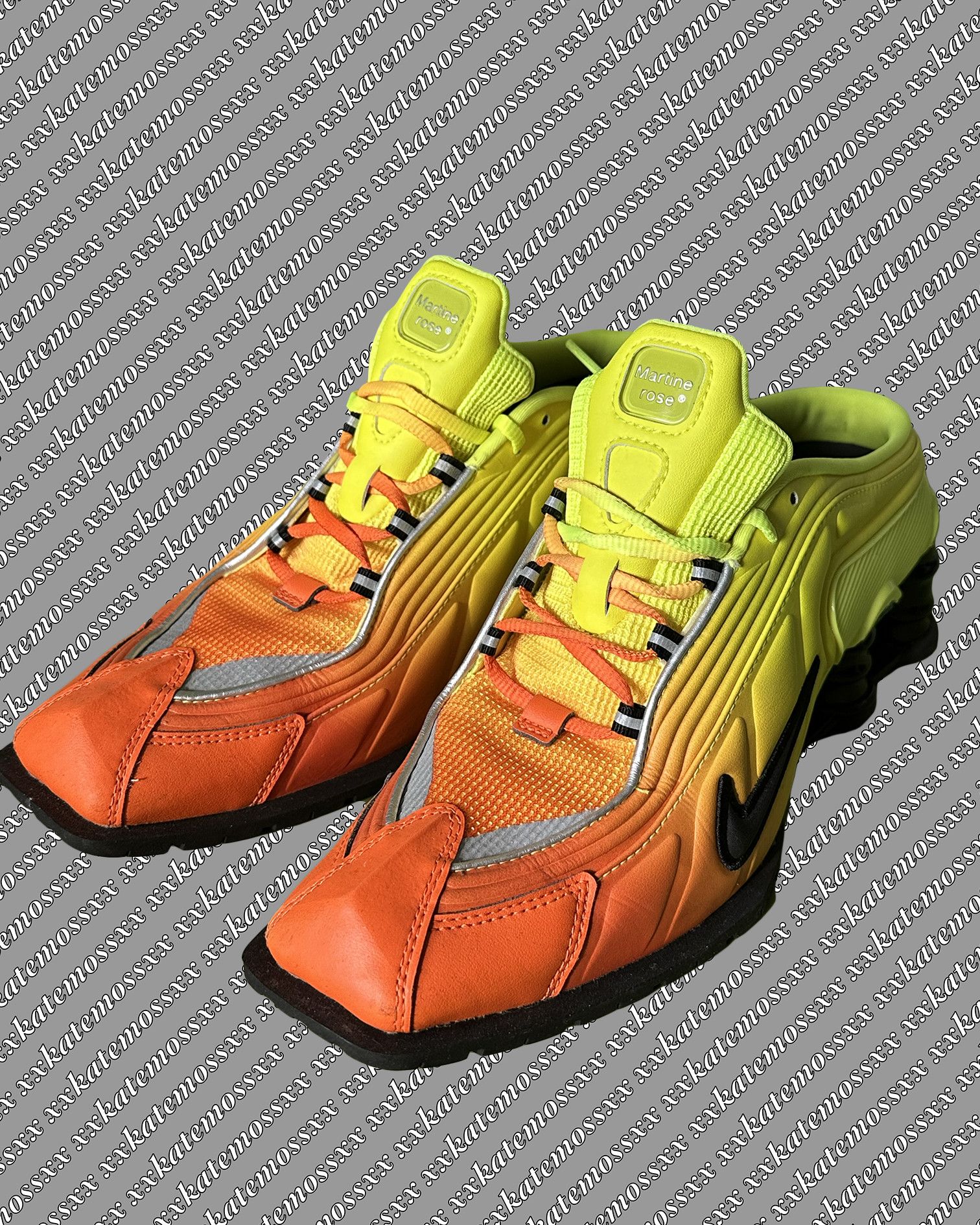 image of Martine Rose Shox Mr4 Sneakers in Orange, Women's (Size 9)