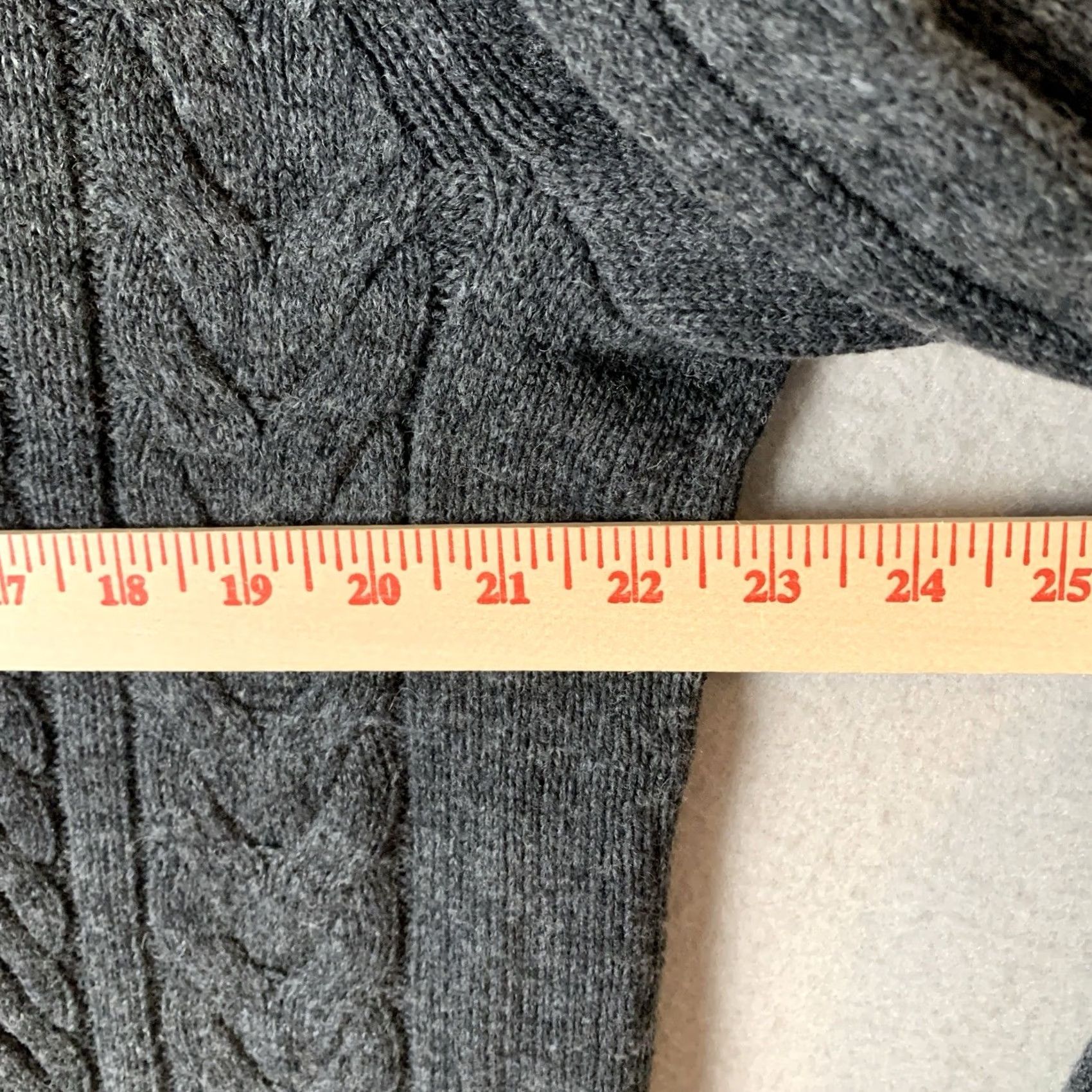 Banana Republic NWT Banana Republic Mens Large Gray Cable Knit Wool Blend Fisherman Sweater Size US L / EU 52-54 / 3 - 5 Thumbnail