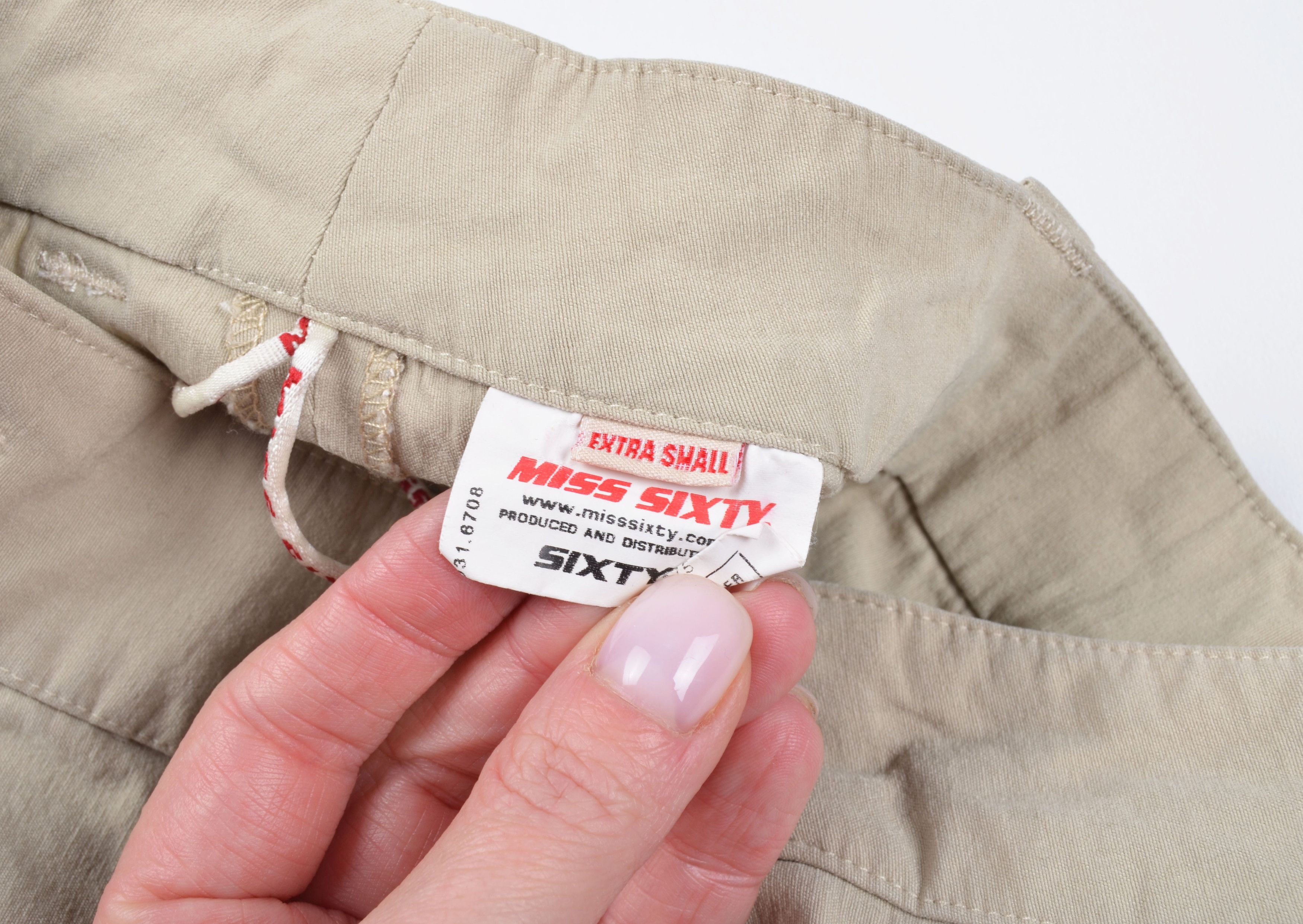 Miss Sixty Vintage Miss Sixty Y2K Beige Bodycon Knee Length Skirt Size 24" / US 00 / IT 34 - 9 Thumbnail