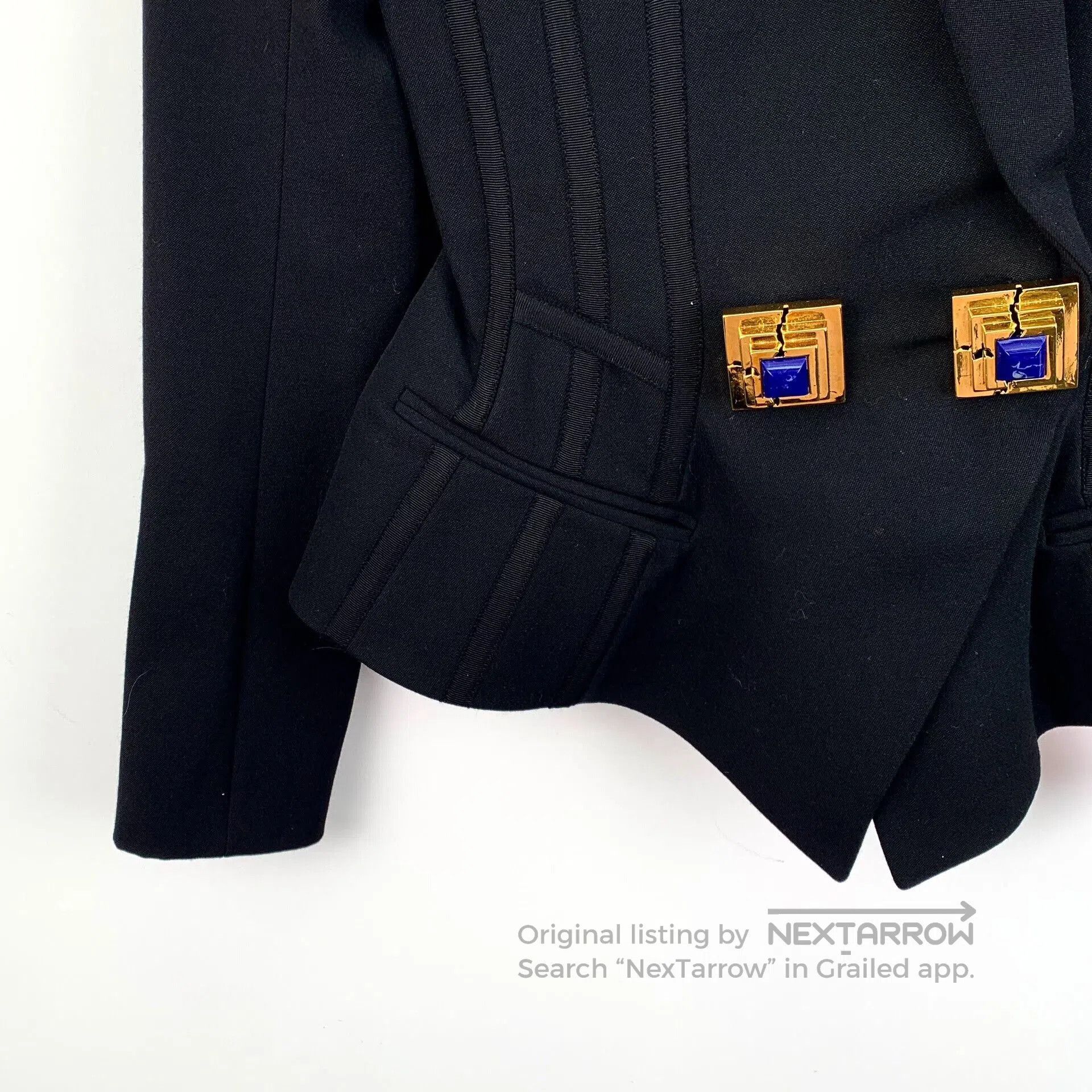 Balmain Balmain Black Wool Lapel Blazer. Size S / US 4 / IT 40 - 4 Thumbnail