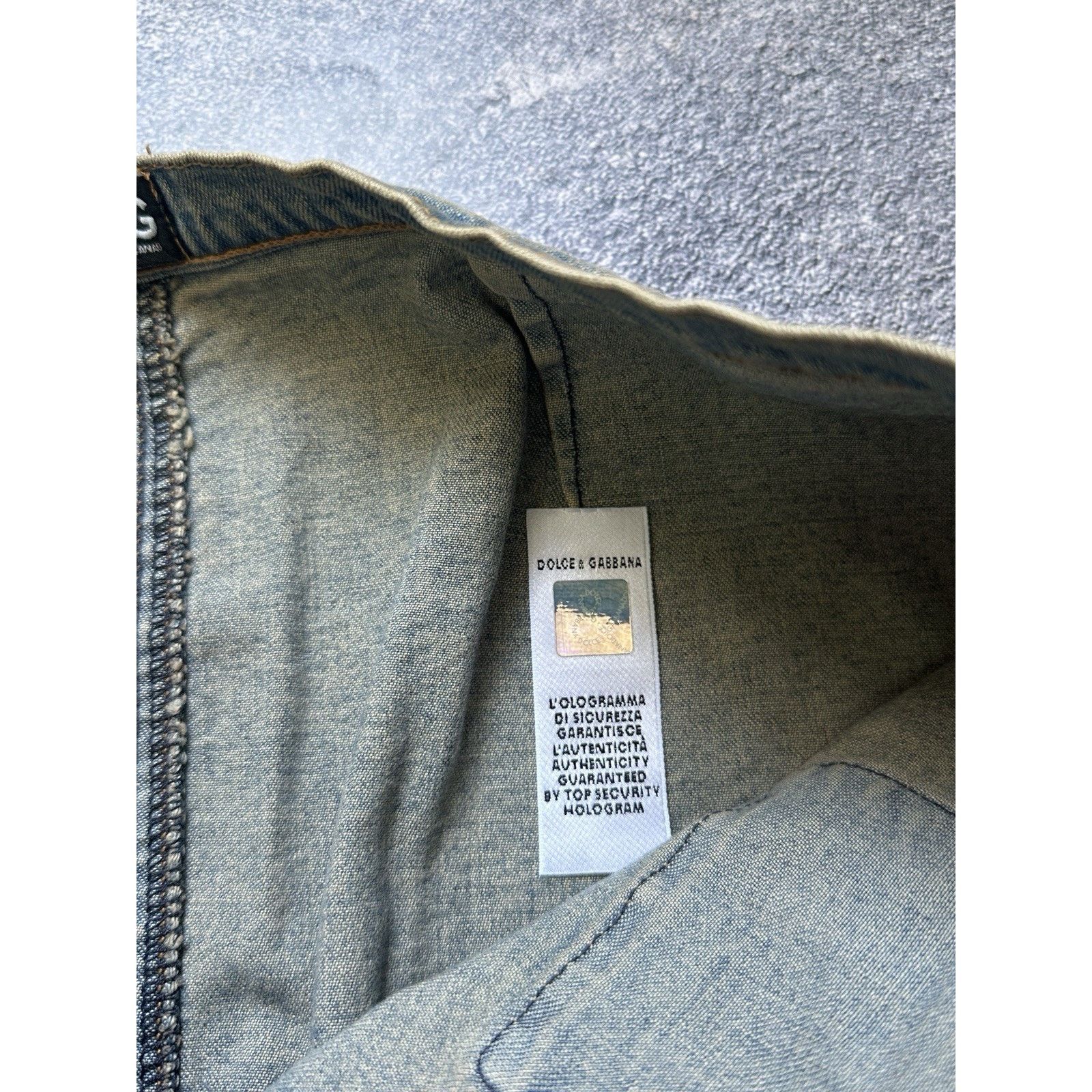 Dolce & Gabbana Vintage 90’s Dolce & Gabbana Y2k Wash Denim Pocket Skirt Size 29" - 5 Thumbnail