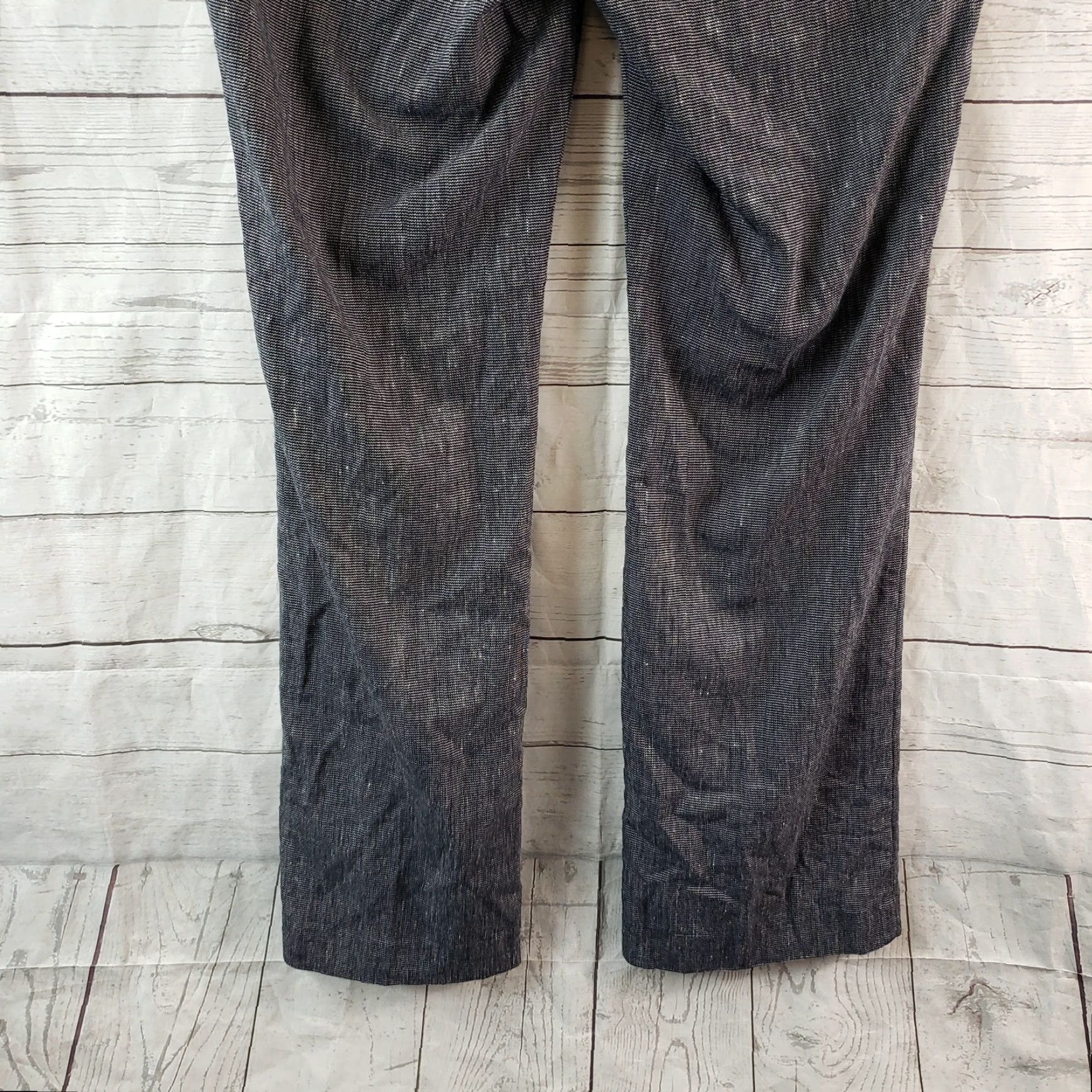 Ann Taylor Ann Taylor LOFT Womens Pants Sz 4 Blue Linen Blend Mid Rise Size 27" / US 4 / IT 40 - 5 Thumbnail