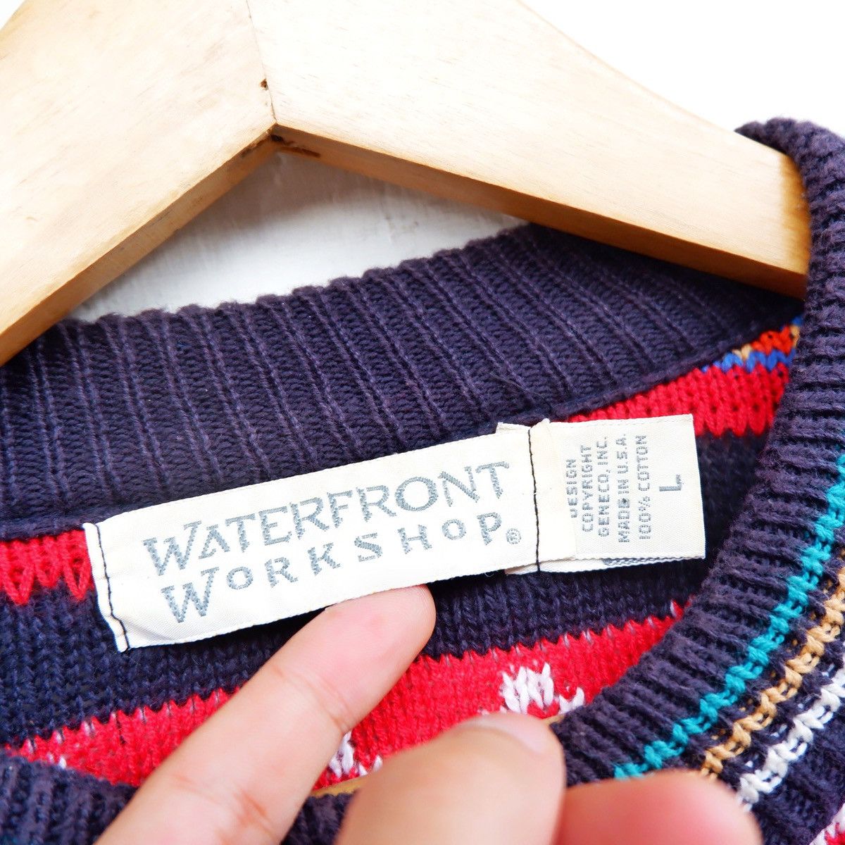 Vintage WATERFRONT 3D KNITWEAR Size US XL / EU 56 / 4 - 5 Thumbnail