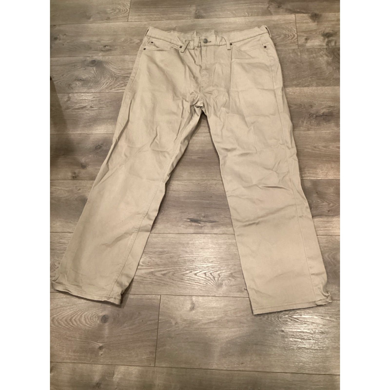 Levi's LEVI'S MEN'S JEANS 541 40x32 Athletic Taper Stretch Khaki Regular Beige Cotton Blend Mens Size US 40 / EU 56 - 2 Thumbnail