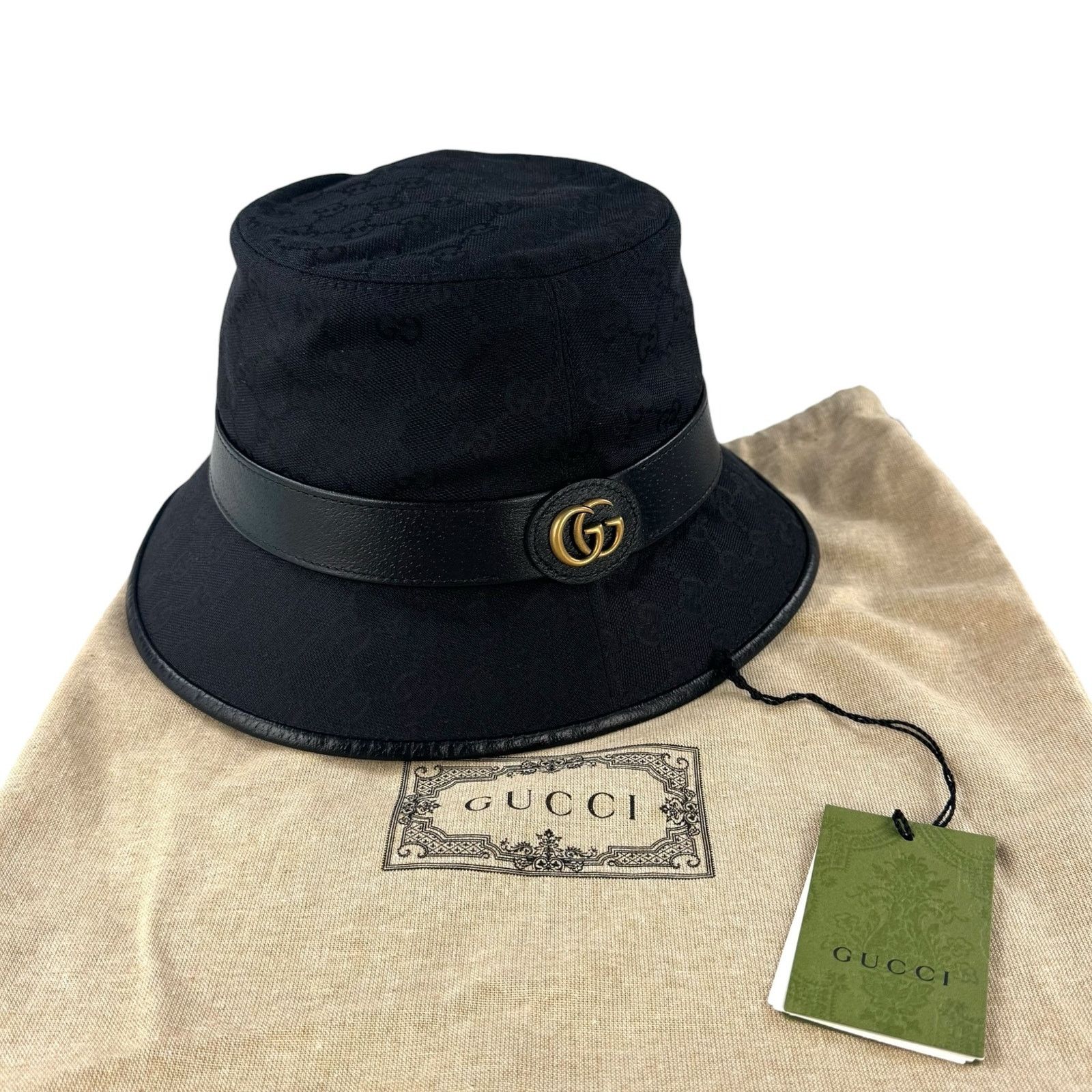 Gucci Gucci Monogram Black Bucket Hat Size ONE SIZE - 2 Thumbnail