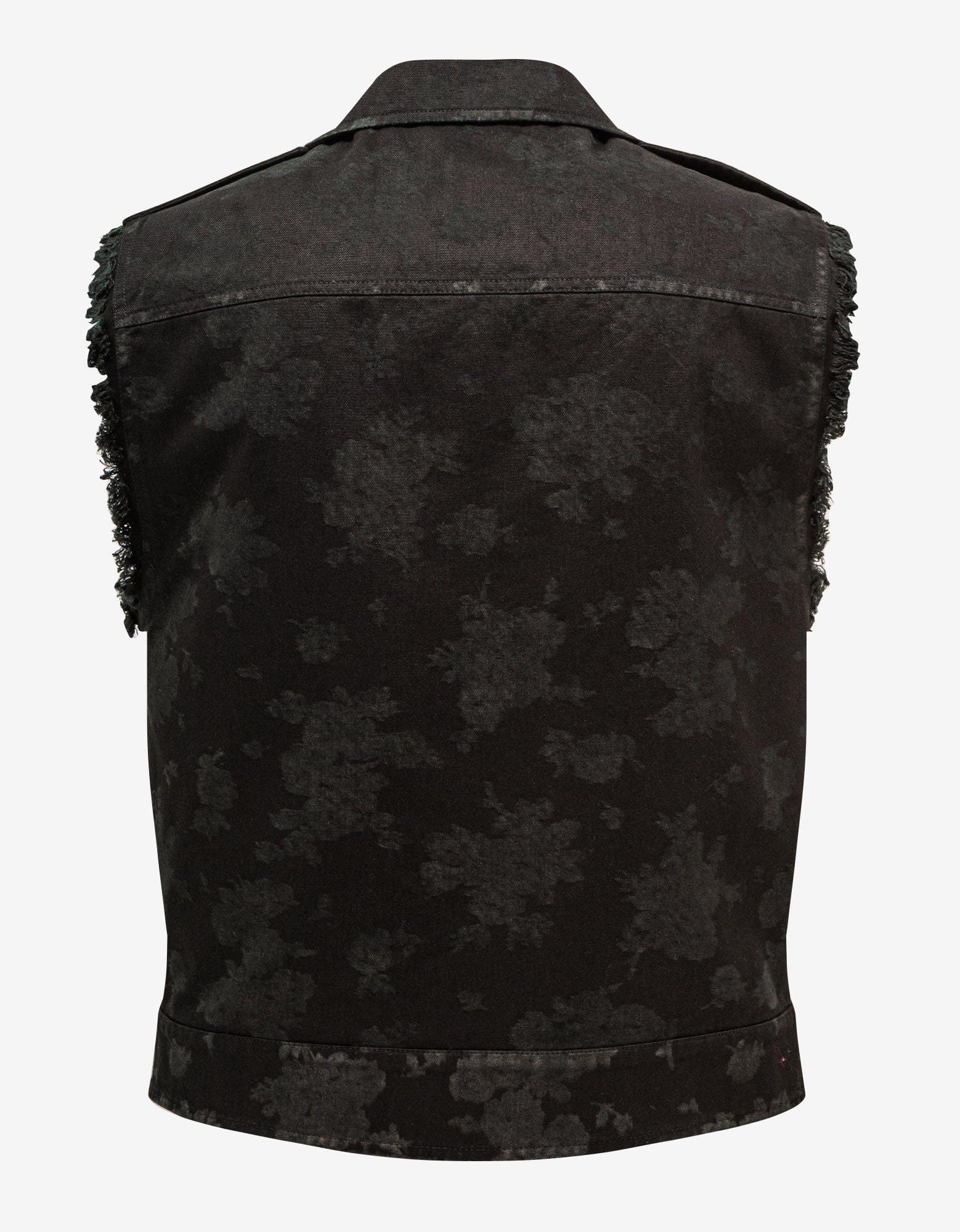 Saint Laurent Paris o1s1wg110824 Sleeveless Jacket Cotton Gabardine in Black Size US S / EU 44-46 / 1 - 3 Thumbnail