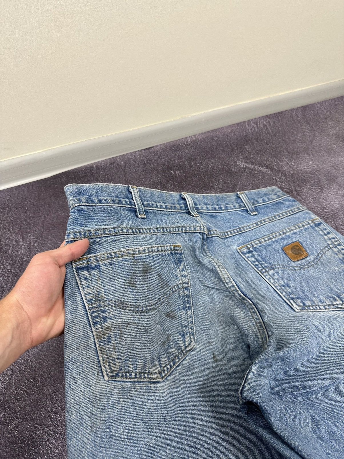 Carhartt Vintage Carhartt Light Blue USA Denim Faded Opium Work Jeans Size US 38 / EU 54 - 6 Thumbnail
