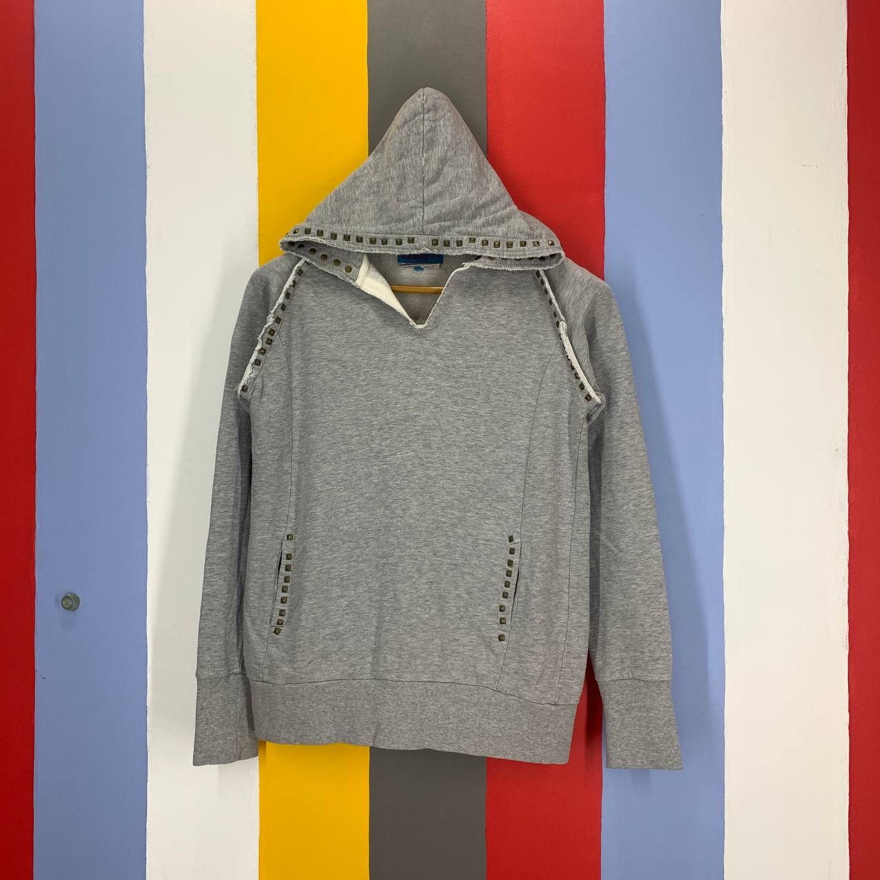 Katharine Hamnett London HAMNETT Cut & Sewn Stud Hoodie #2544/Q Size S / US 4 / IT 40 - 1 Thumbnail