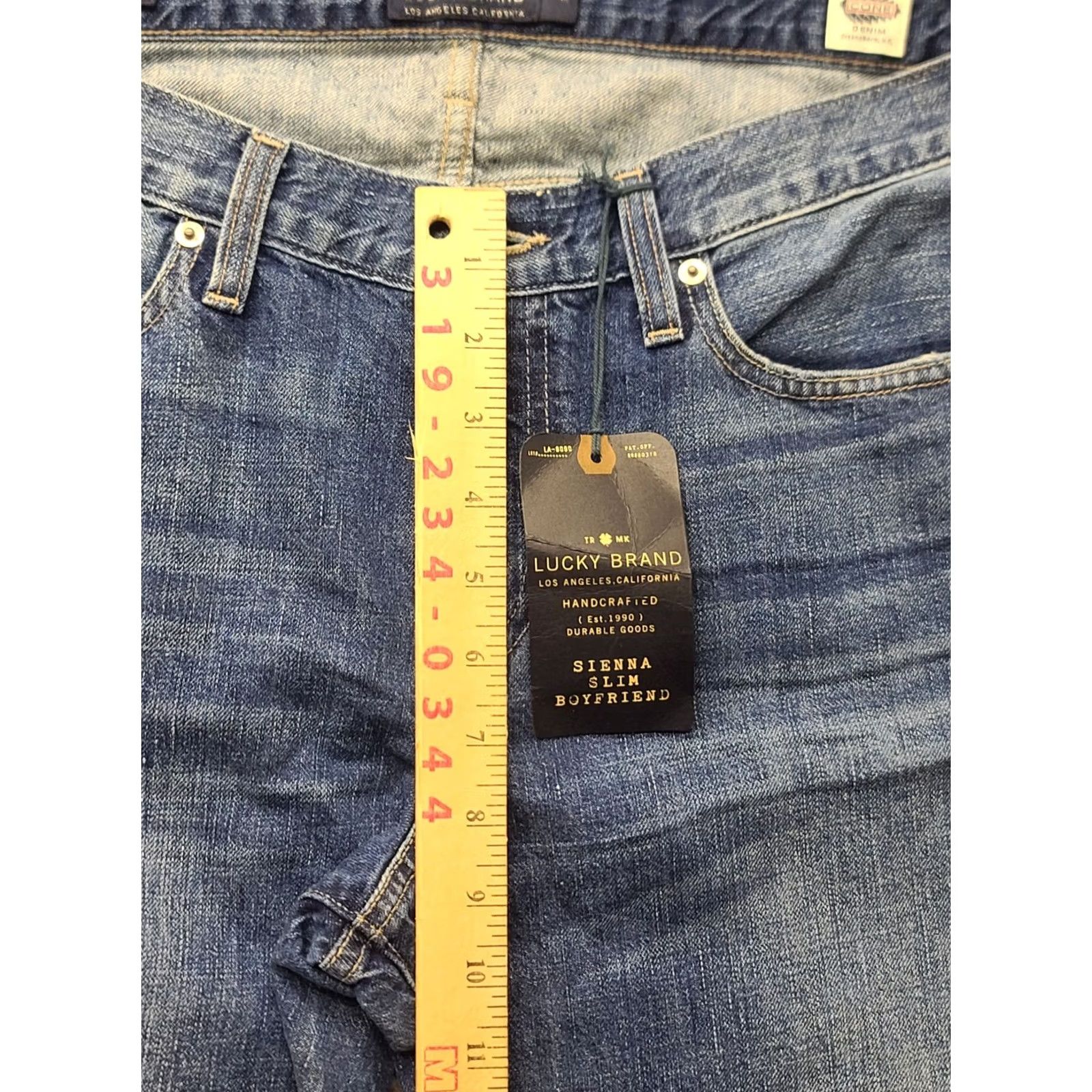 Lucky Brand Lucky Brand Jeans Womens 10x25 Sienna Slim Fit Boyfriend High Rise Cuffed Denim Blue 5-Pocket Slim Girls Or Womens Jeans Size 32" / US 10 / IT 46 - 7 Thumbnail