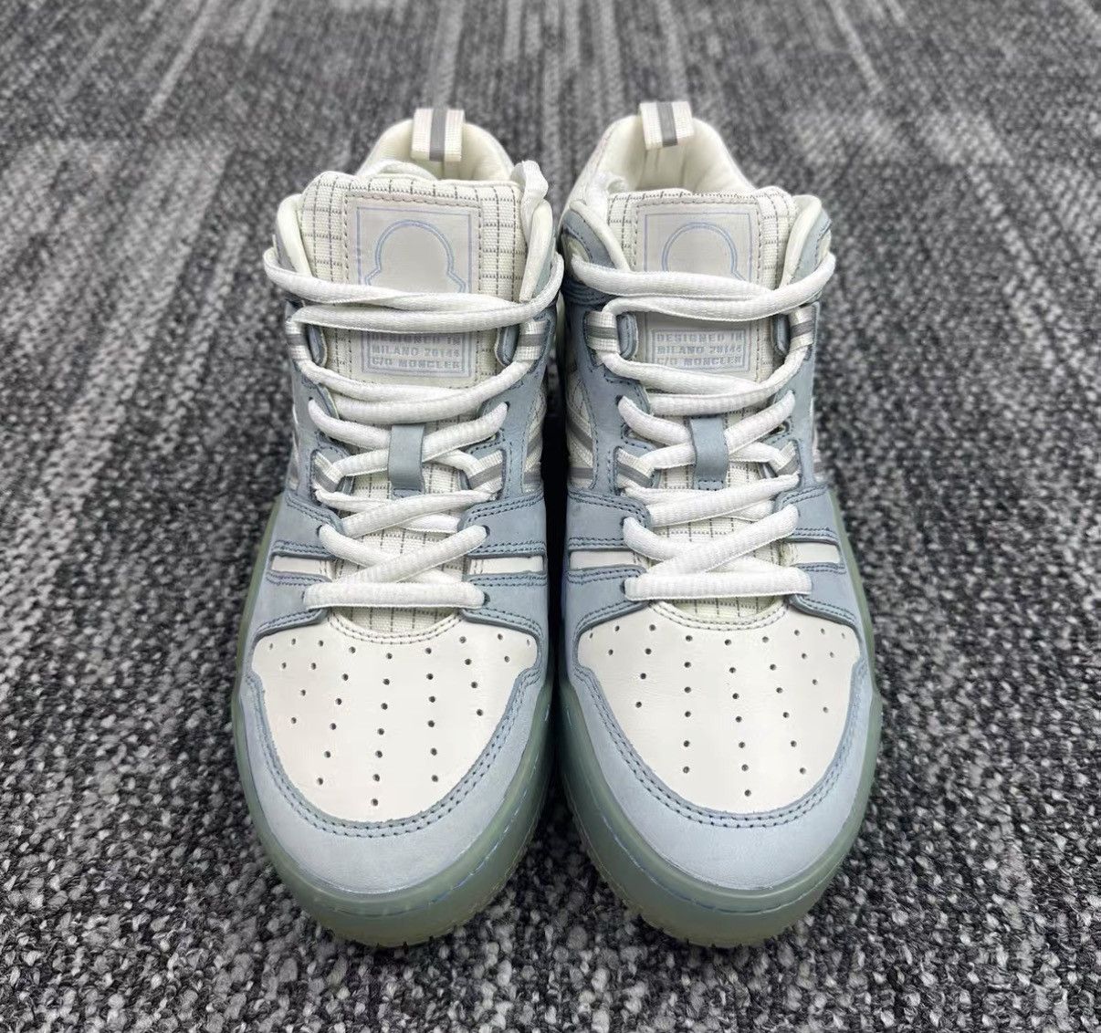 Moncler Moncler Blue & White High-Top Sneakers J42 Size US 4.5 / IT 34.5 - 2 Thumbnail