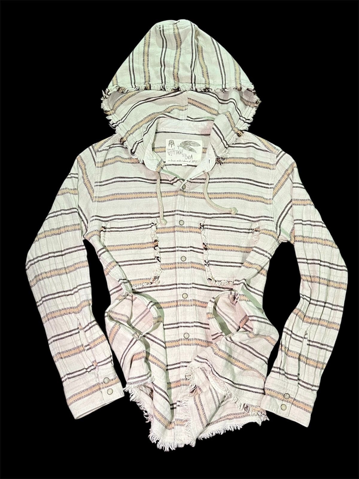 Le Grande Bleu (L.G.B.) Japanese Goa flanel hoodie punk style Size US M / EU 48-50 / 2 - 5 Thumbnail