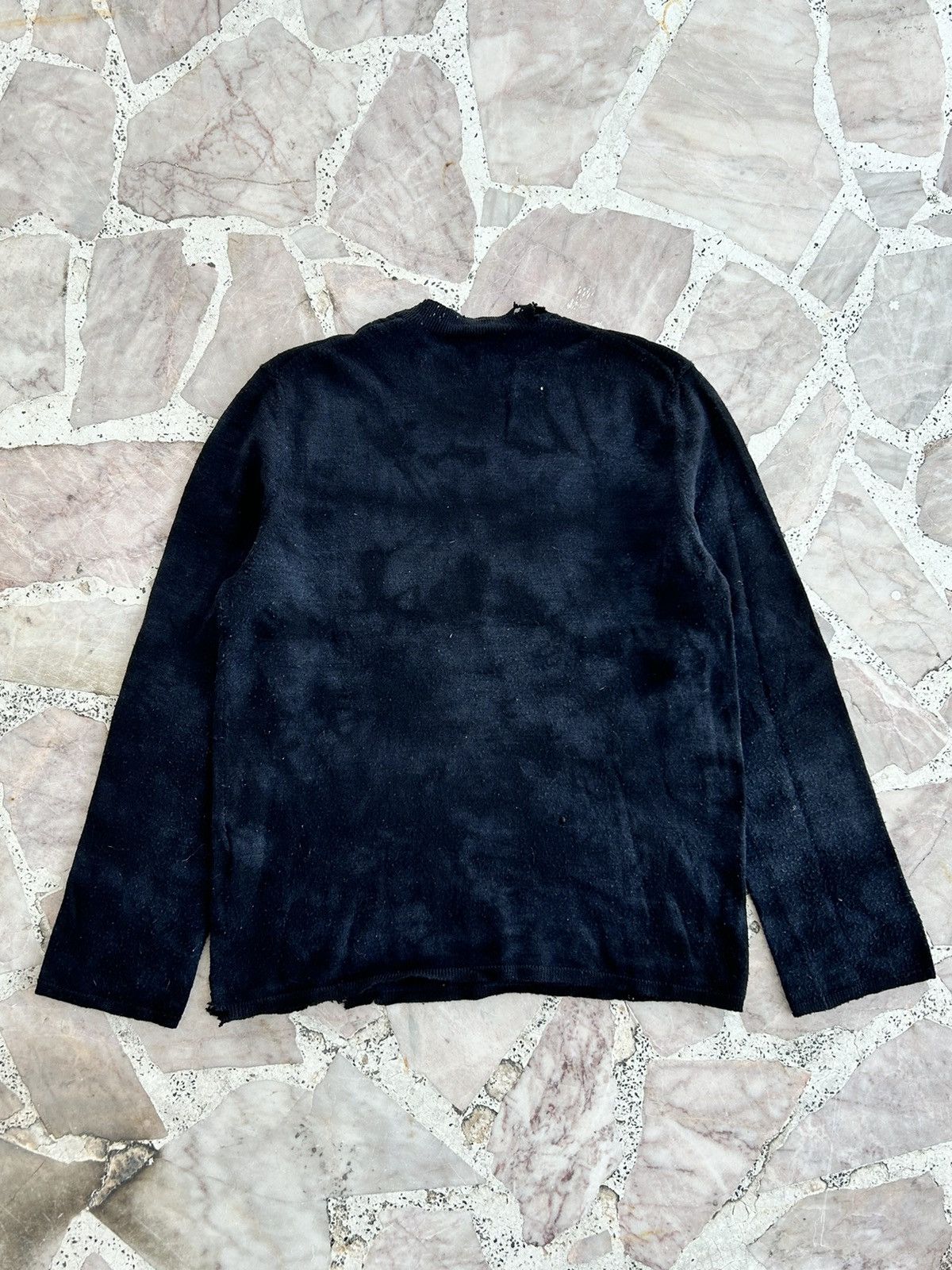 Comme des Garcons Homme Deux CDGHD Wool Fleece Dristresseed Longsleeve Size US L / EU 52-54 / 3 - 2 Thumbnail