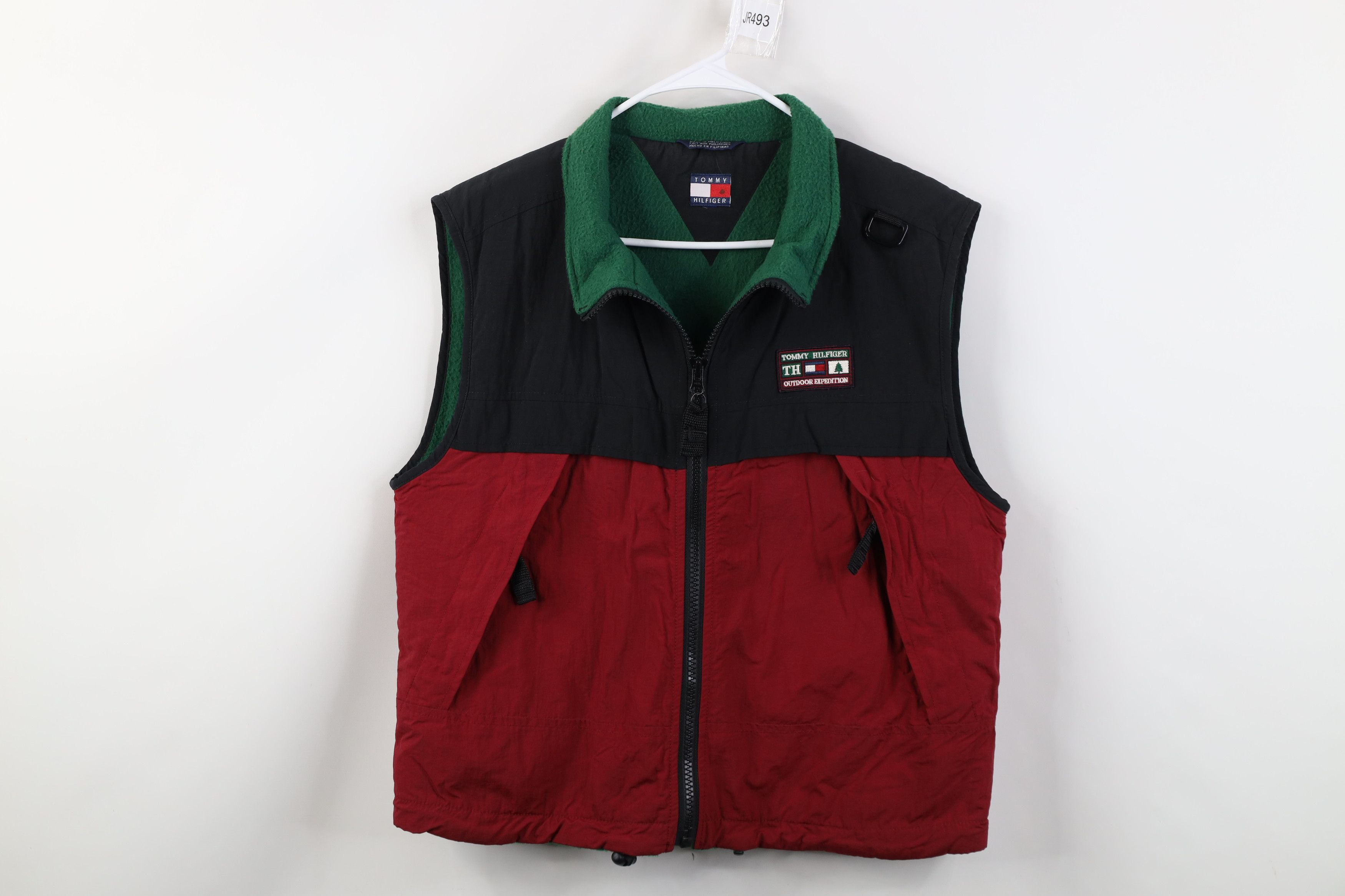 Tommy Hilfiger Vintage 90s Tommy Hilfiger Block Fleece Lined Vest Jacket Size US S / EU 44-46 / 1 - 1 Thumbnail