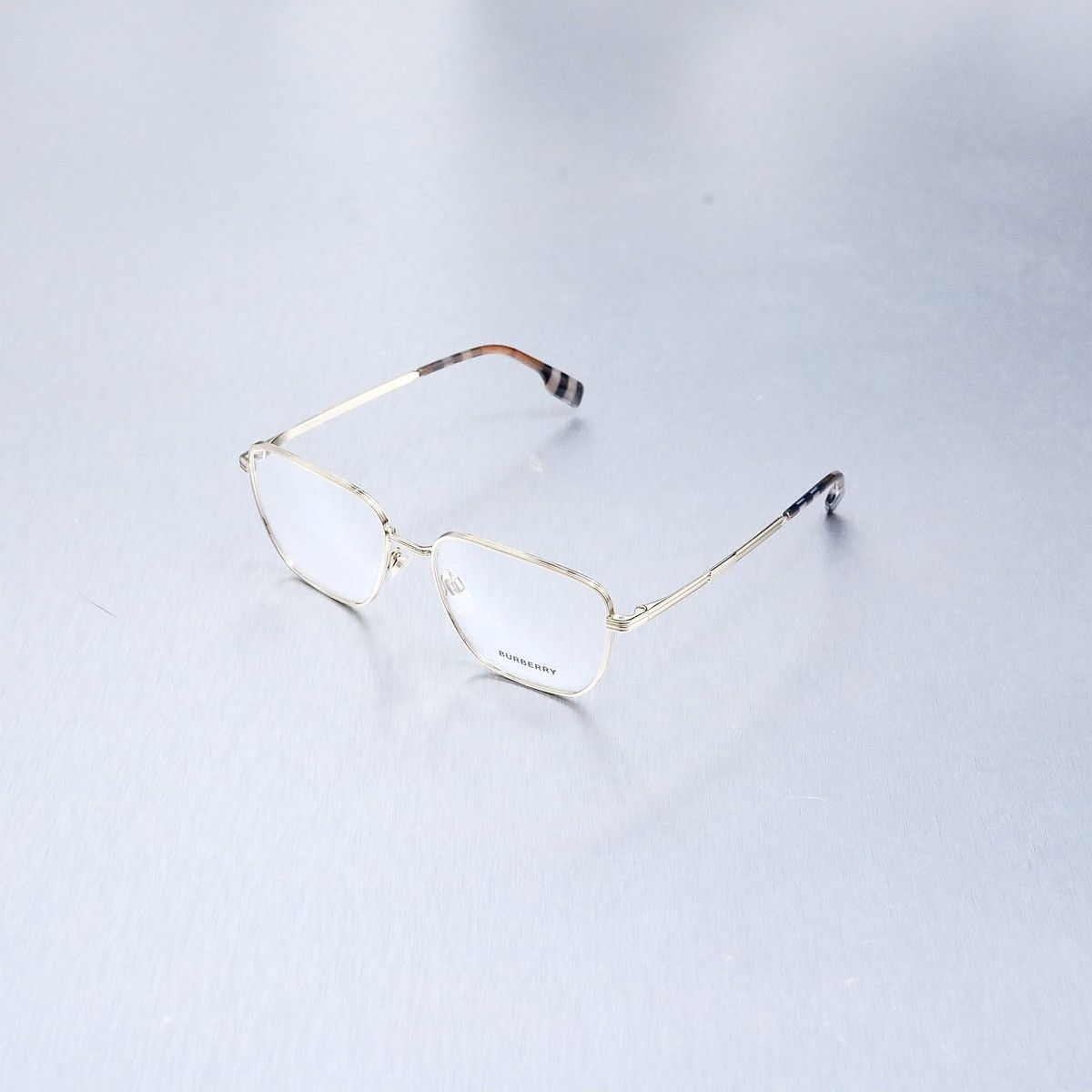 image of Burberry Be1368 Glasses in Gold, Men's