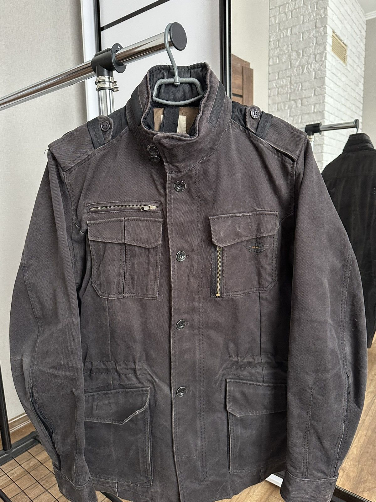Diesel Diesel Vintage Military Army Cargo Bondage Jacket Size US XL / EU 56 / 4 - 5 Thumbnail