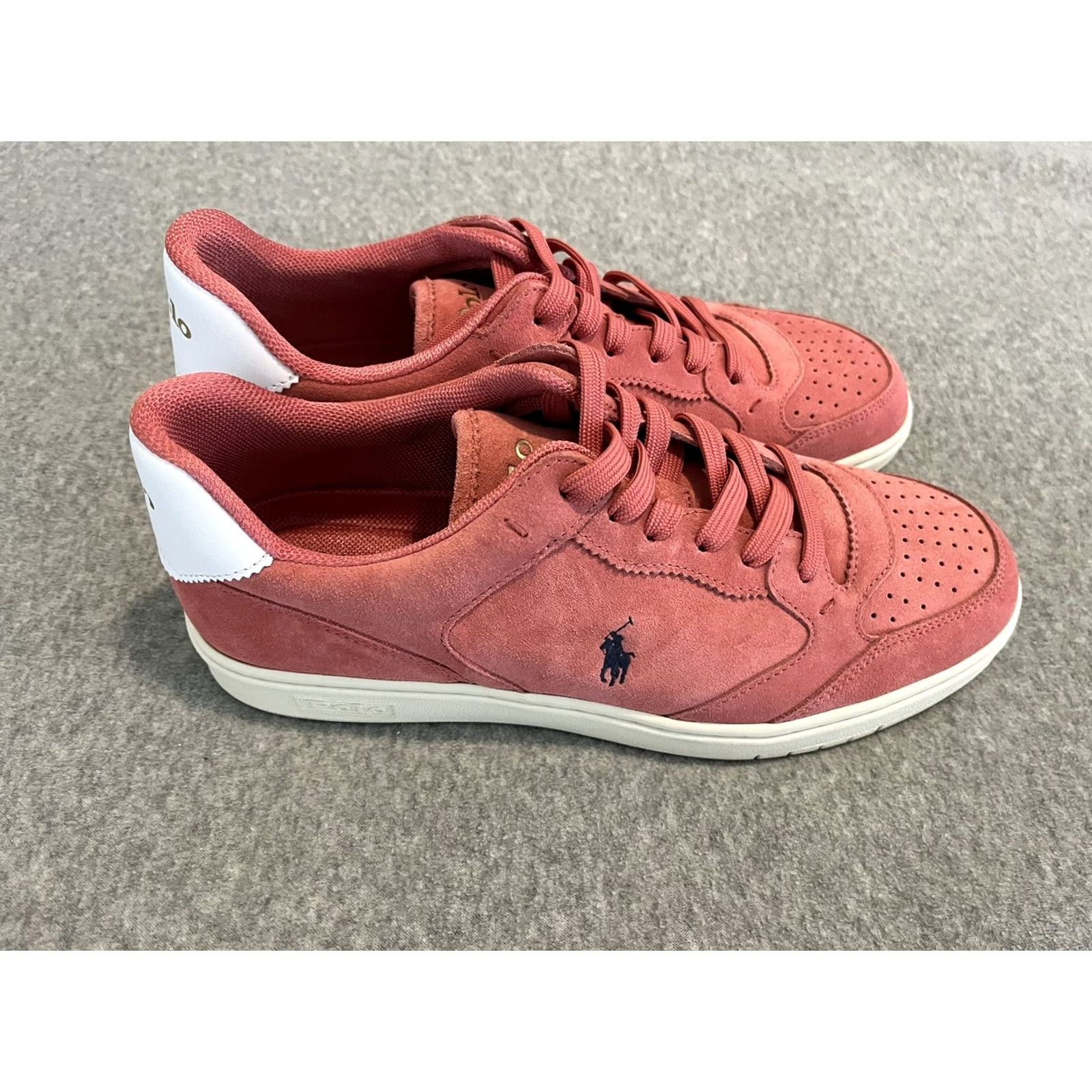 Polo Ralph Lauren Polo Ralph Lauren Sneaker Mens 9.5 Leather Pink Suede Pony Shoes CRT Lux New Size US M / EU 48-50 / 2 - 4 Thumbnail