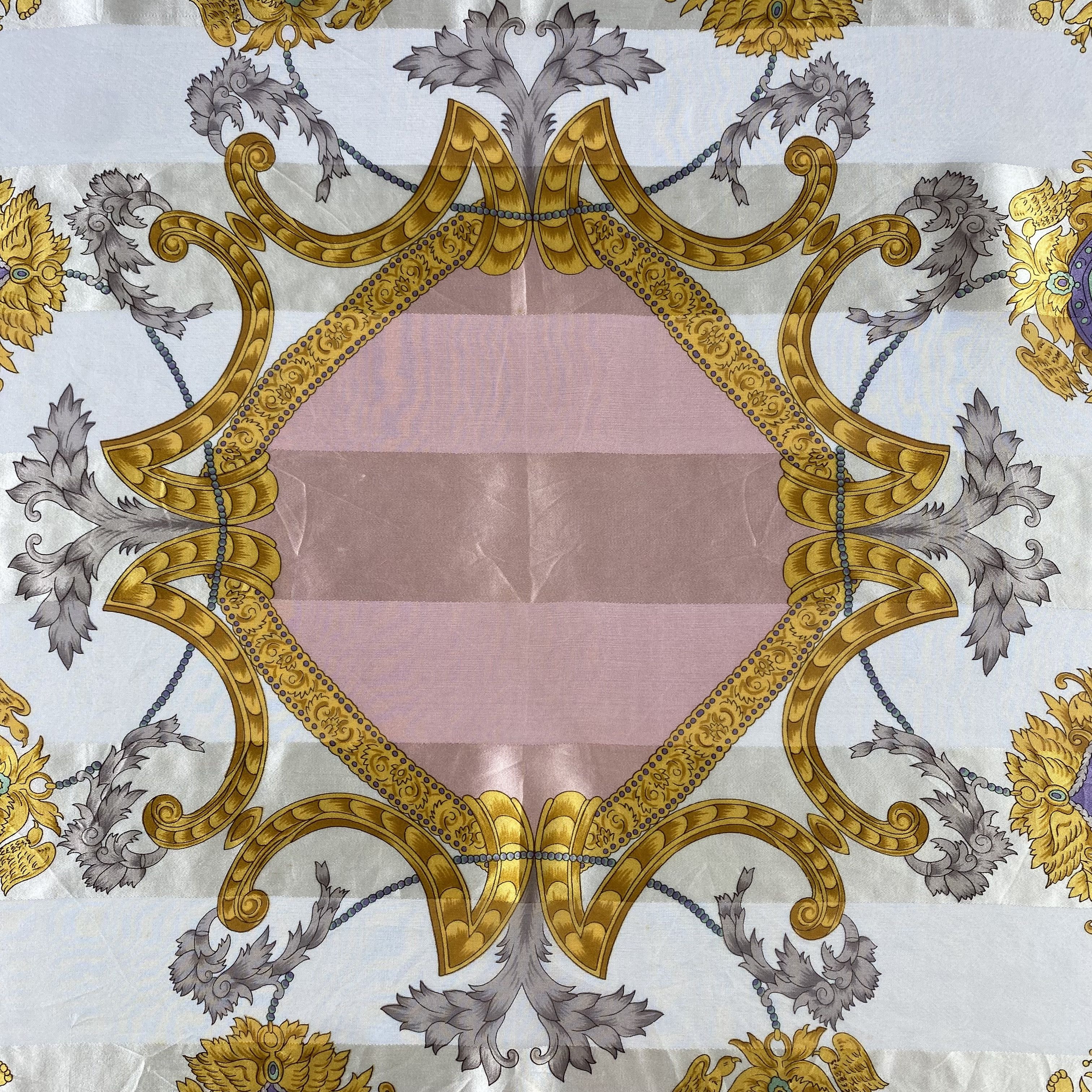 Japanese Brand × Vintage Vintage Floral Chain Silk Scarf SS062 Size ONE SIZE - 4 Thumbnail