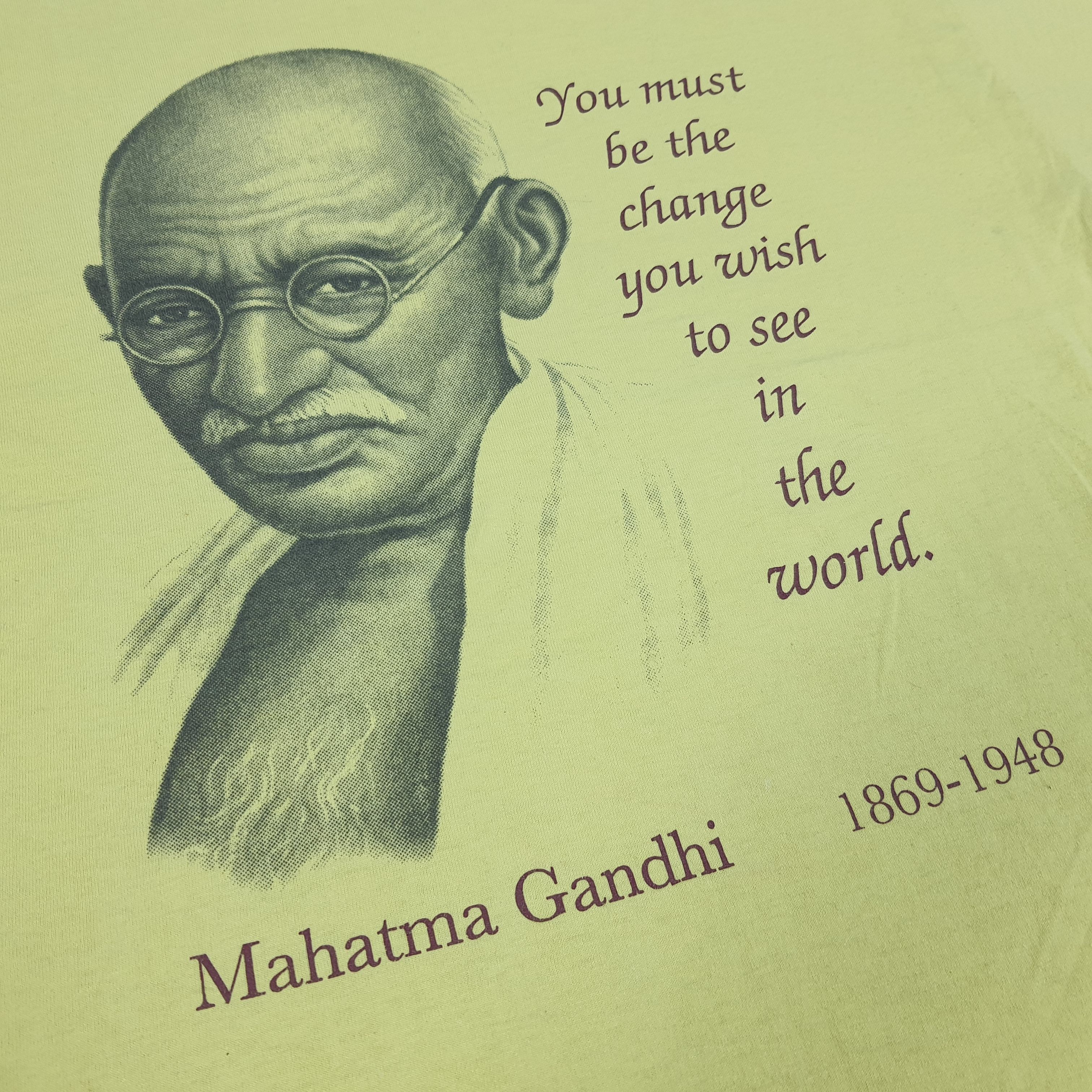 Vintage Vintage Mahatma Gandhi Quotes Tshirt Size US L / EU 52-54 / 3 - 2 Thumbnail