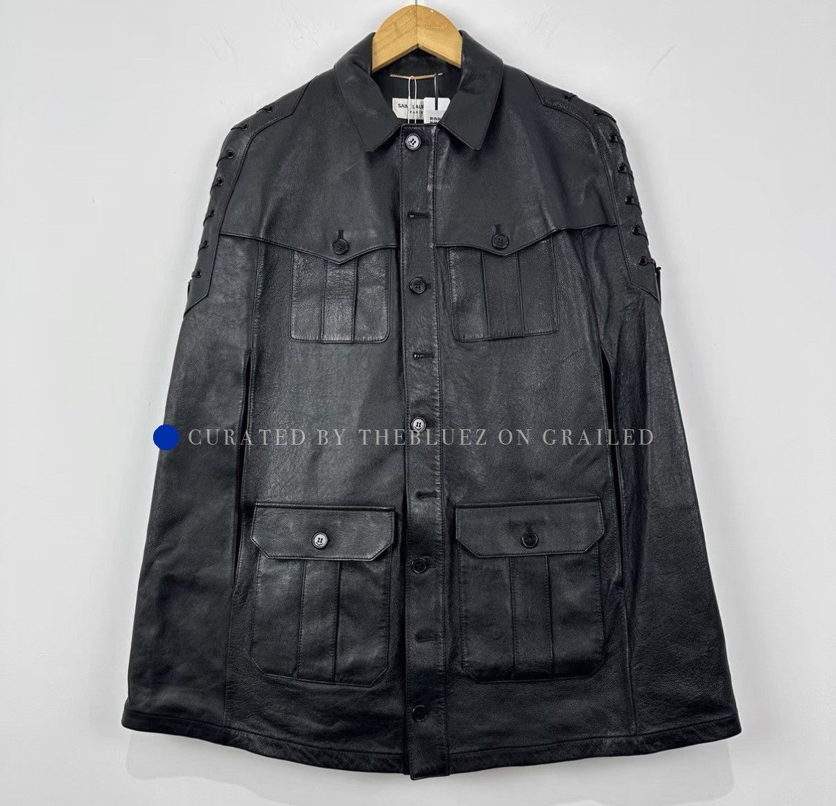 Saint Laurent Paris Sleek Black Sleeveless Leather Jacket Size US XS / EU 42 / 0 - 1 Thumbnail