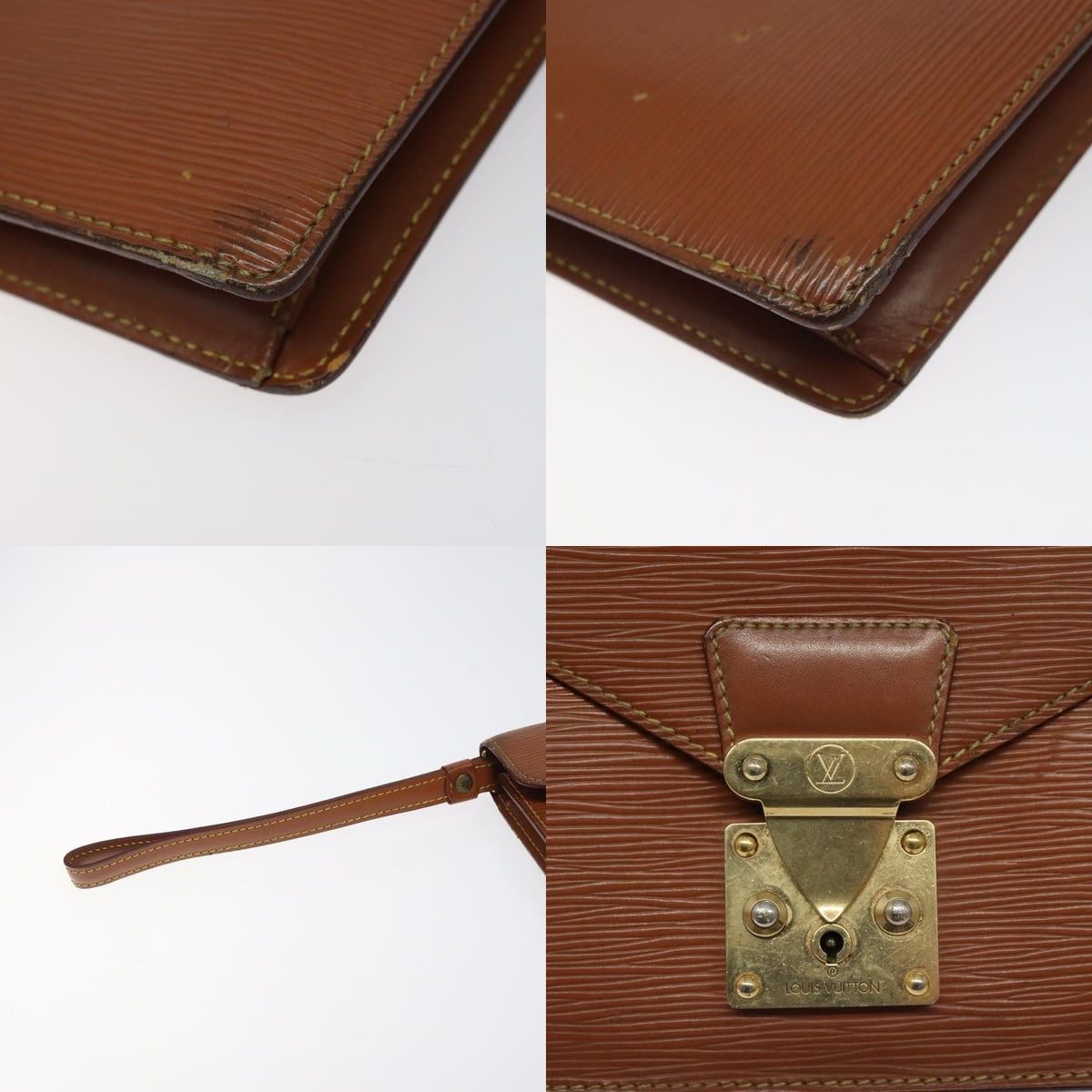 Louis Vuitton LOUIS VUITTON Epi Serie Dragonne Hand Bag Zipangu Gold Size ONE SIZE - 10 Thumbnail