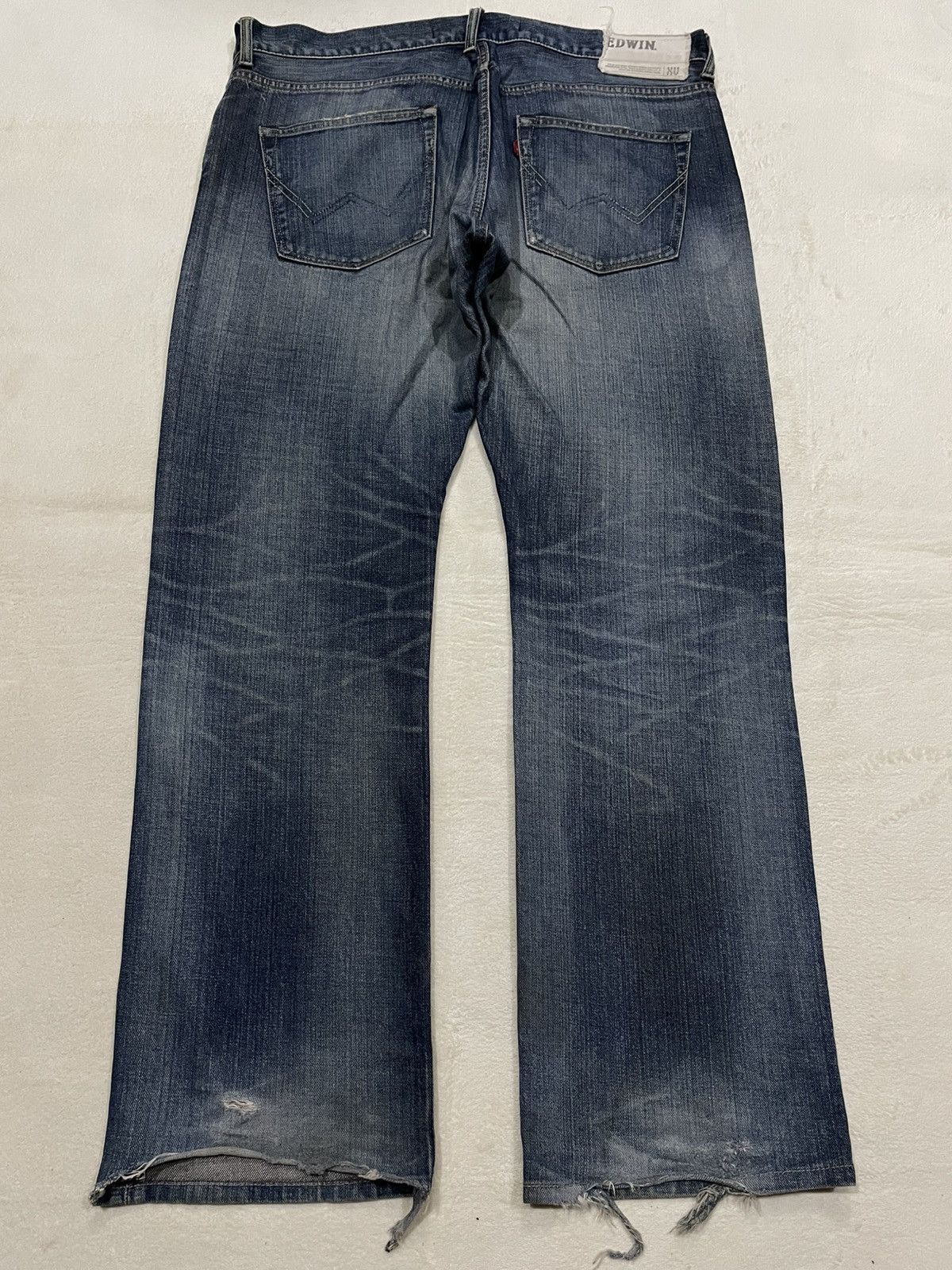 Edwin Vintage Edwin Straight Cut Distressed Faded Denim Jeans Size US 39 - 11 Thumbnail