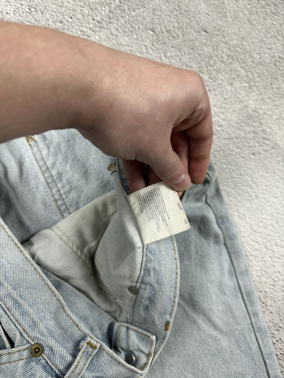 Lee Vintage Lee Riders Washed Denim Blue Jeans Baggy Flared Y2K Size US 35 - 16 Thumbnail