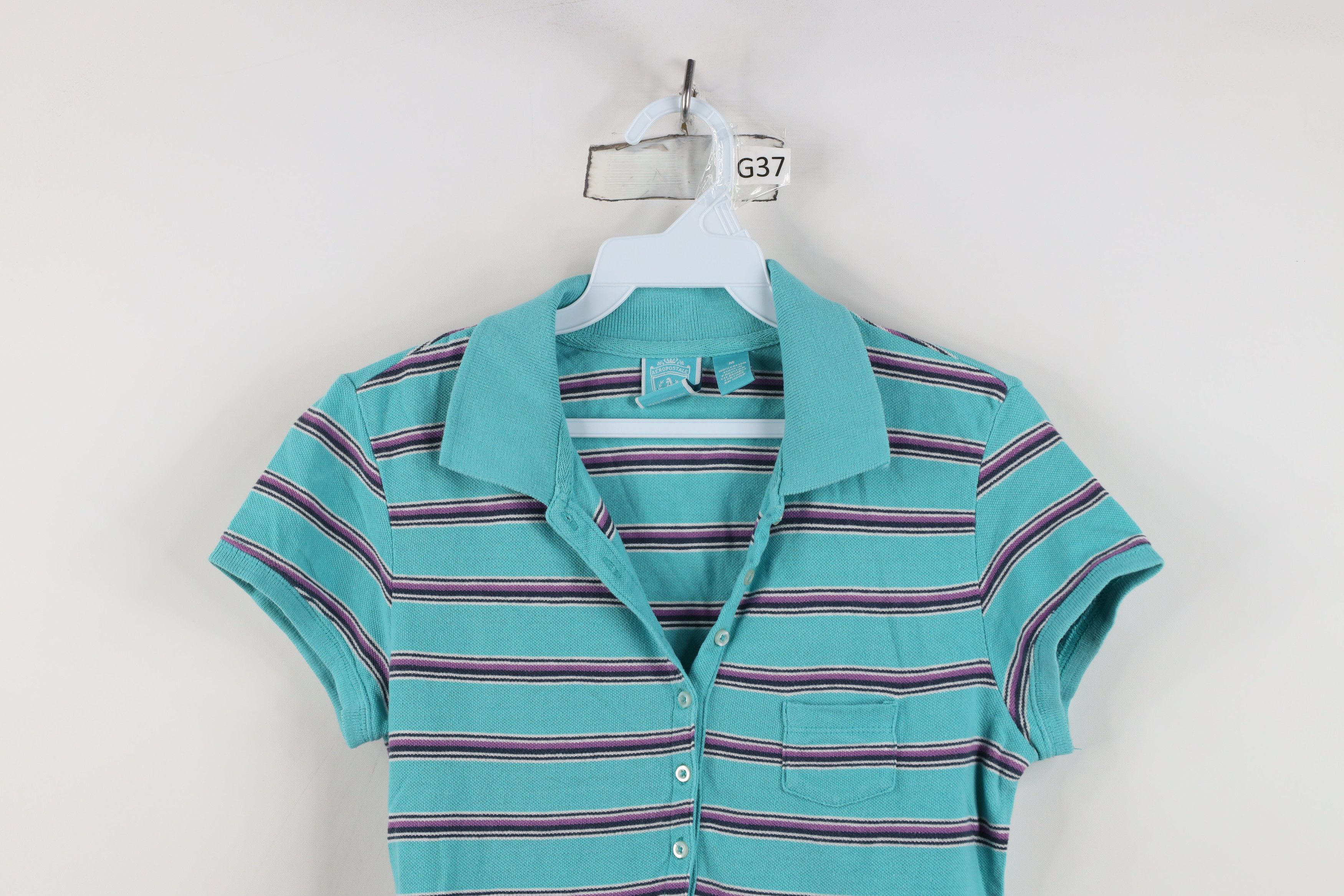 Aeropostale Vintage 90s Y2K Aeropostale Striped Collared Polo Shirt Size M / US 6-8 / IT 42-44 - 2 Thumbnail