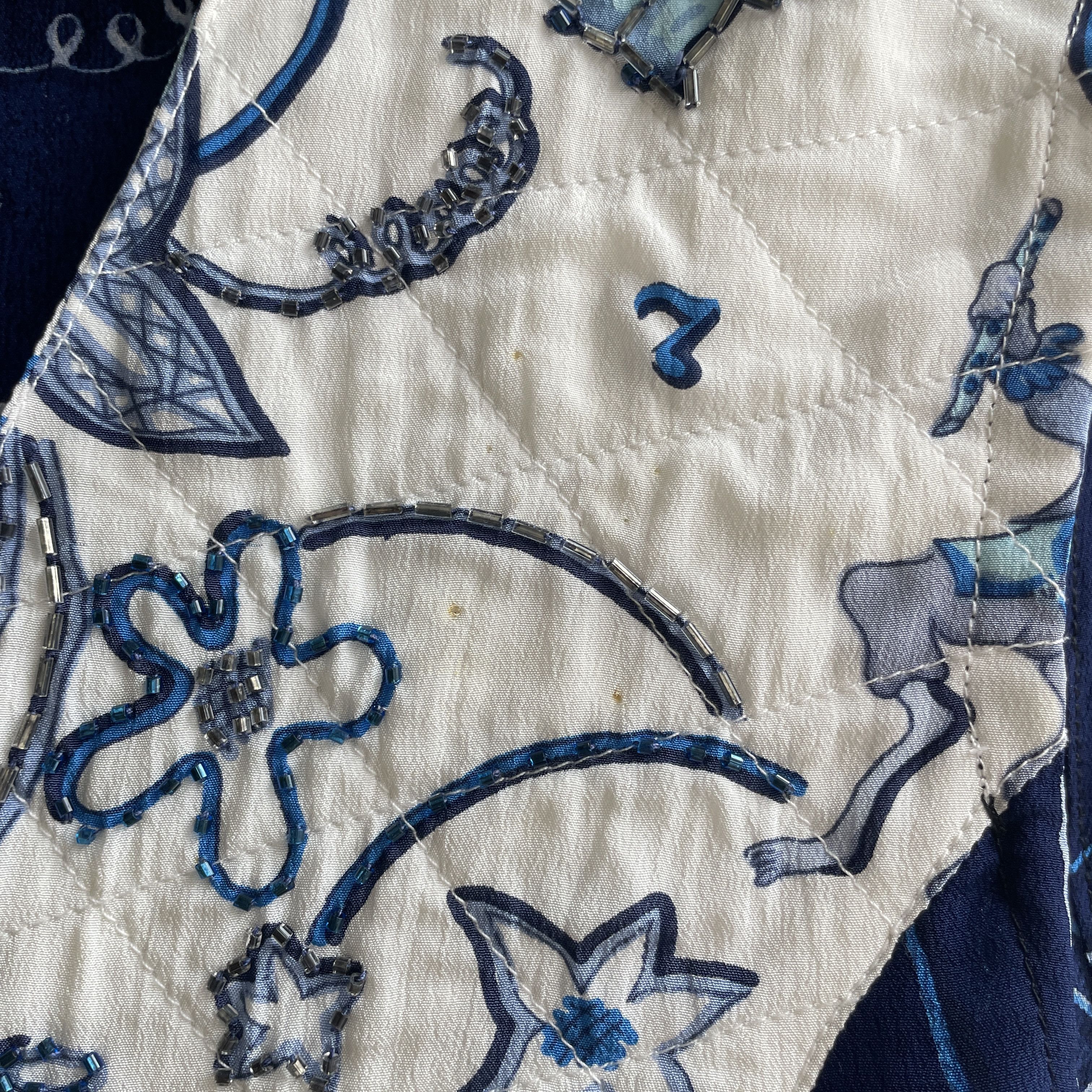 Vintage Paula & Mopitz Ibiza Loewe VTG 70s Silk Embelished Waistcoat Size L / US 10 / IT 46 - 9 Thumbnail