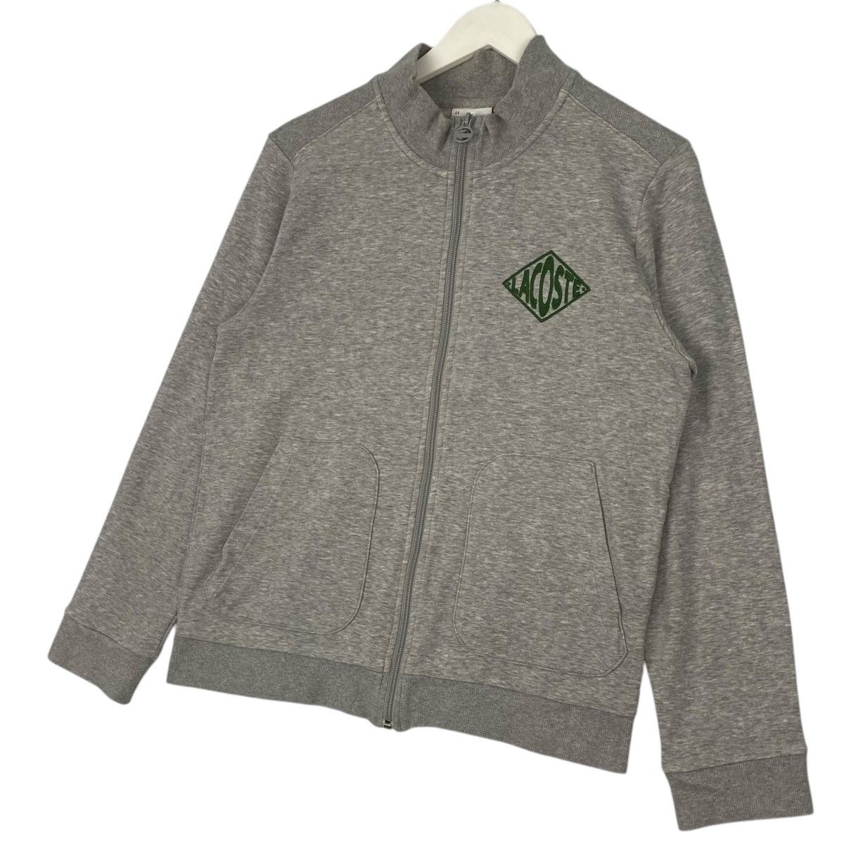 Lacoste × Vintage Vintage Lacoste Hoodie Small Logo Embroidered Gray Size US M / EU 48-50 / 2 - 2 Thumbnail