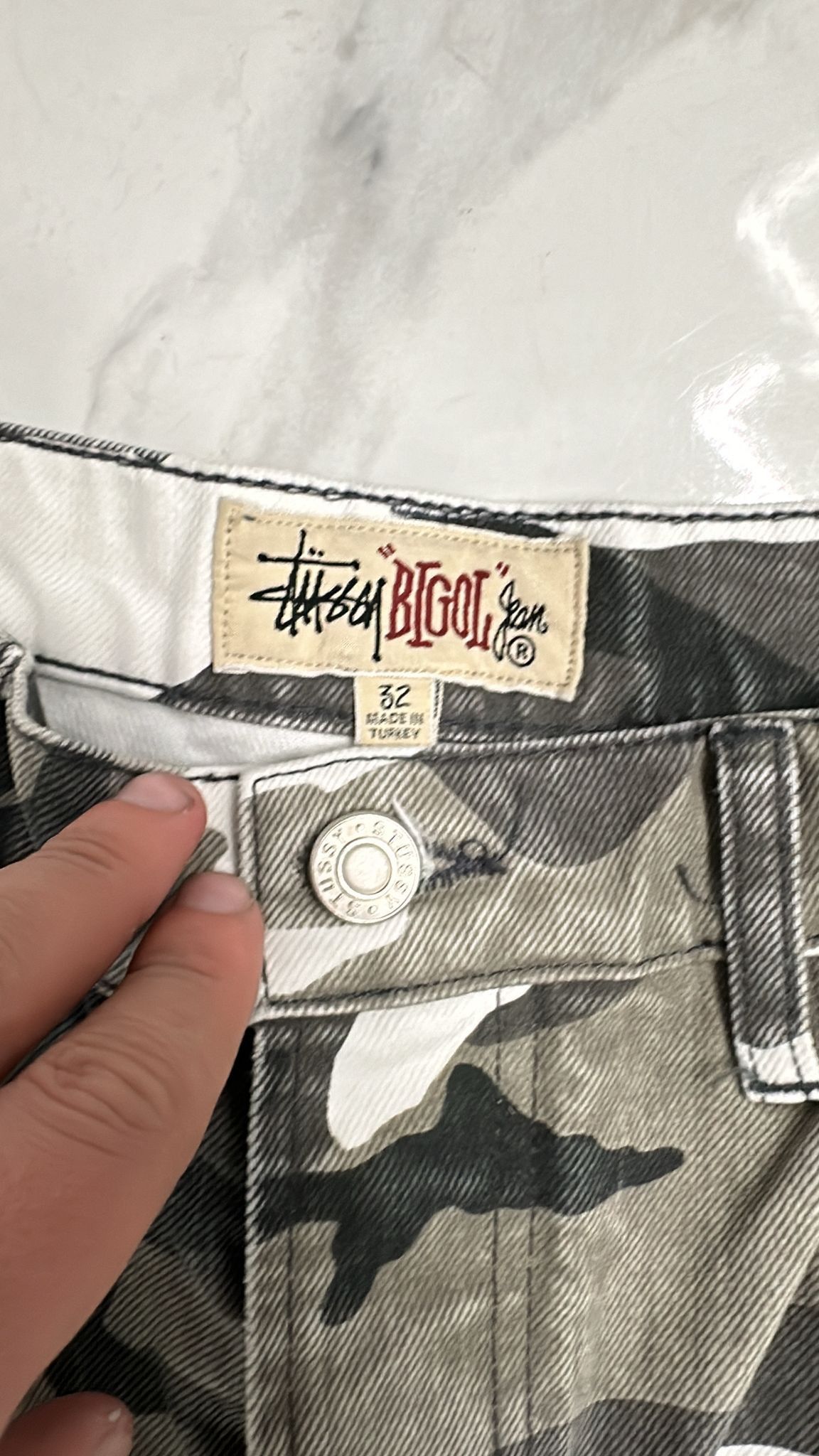 Stussy × Vintage Stussy Snow Camo Big Ol Denim Jeans 32 Size US 32 / EU 48 - 7 Thumbnail