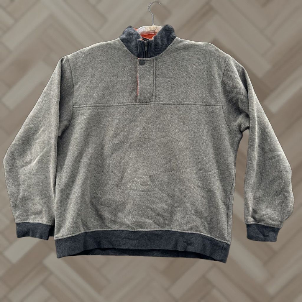Orvis Orvis Mens Pullover Sweater L Brown Half Snap Jacket Sweater? Size US L / EU 52-54 / 3 - 1 Thumbnail