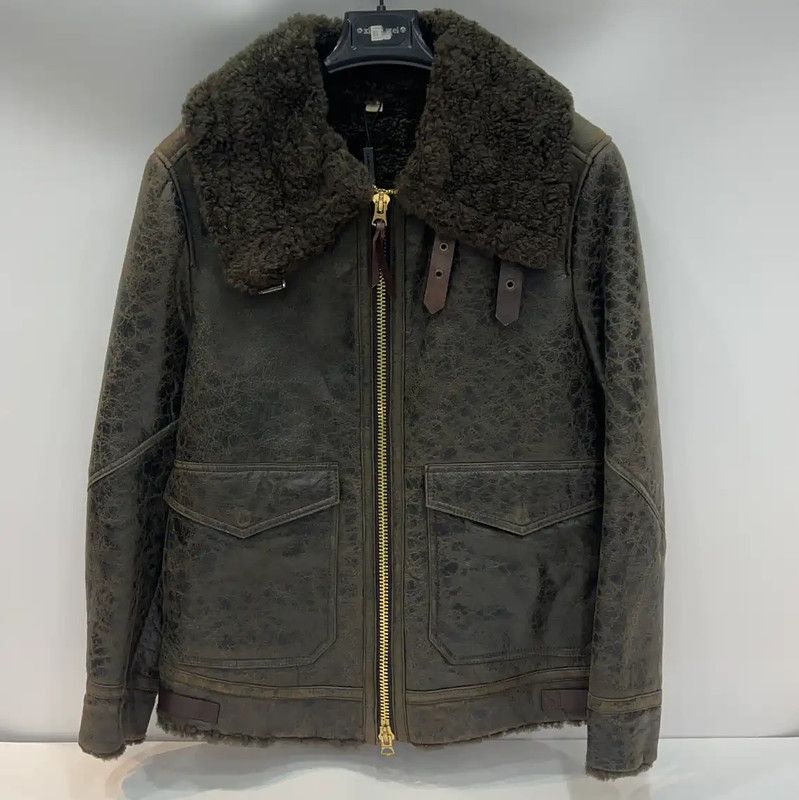 Burberry Burberry Brown Leather Zippered Winter Coat M Size M / US 6-8 / IT 42-44 - 1 Thumbnail