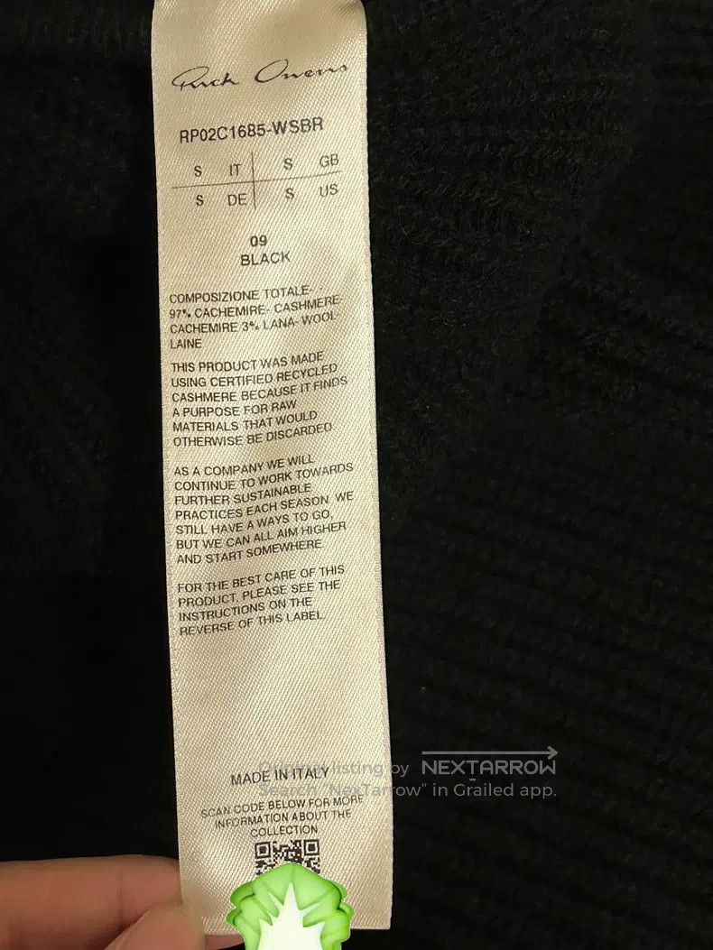 Rick Owens Rick Owens Banana Black Knit Sweater Size US S / EU 44-46 / 1 - 6 Thumbnail