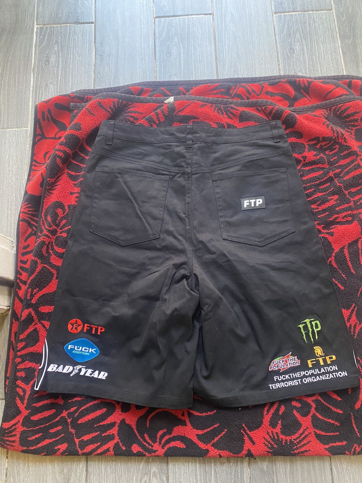 Fuck The Population FTP Raceway Short Black Size 32 Size US 32 / EU 48 - 2 Thumbnail