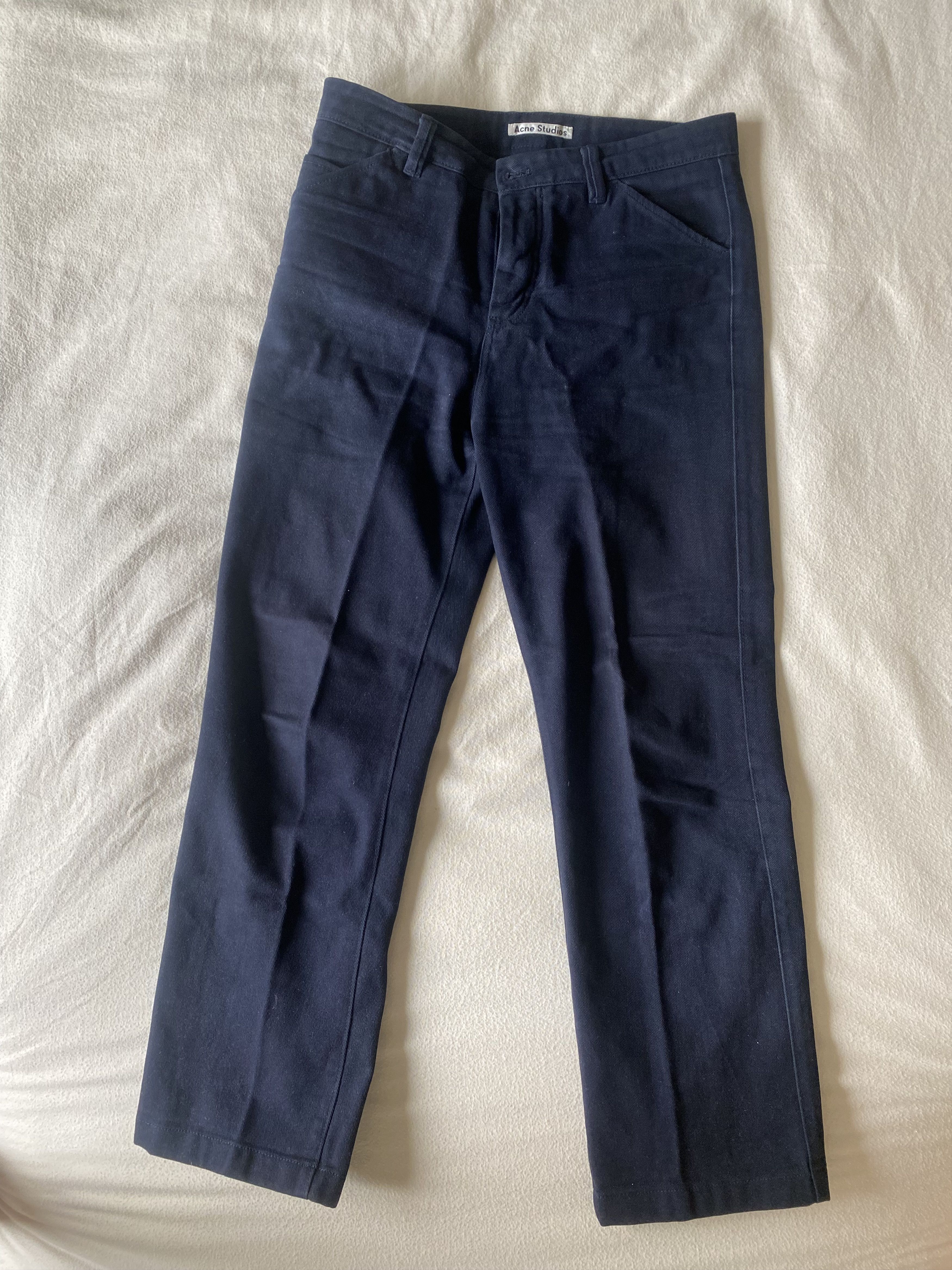 Acne Studios Acne Work Trousers Navy Blue Size US 30 / EU 46 - 2 Thumbnail