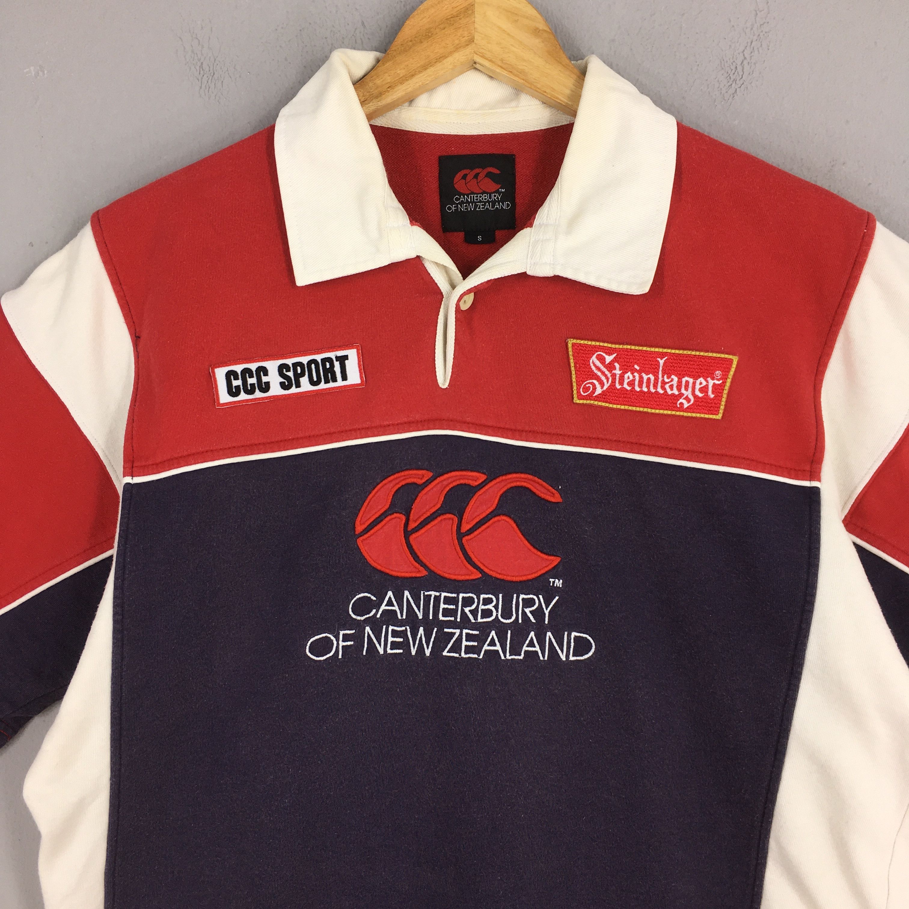 Canterbury of New Zealand Vintage Canterbury New Zealand Steinlager Rugby Shirt Small Size US S / EU 44-46 / 1 - 2 Thumbnail