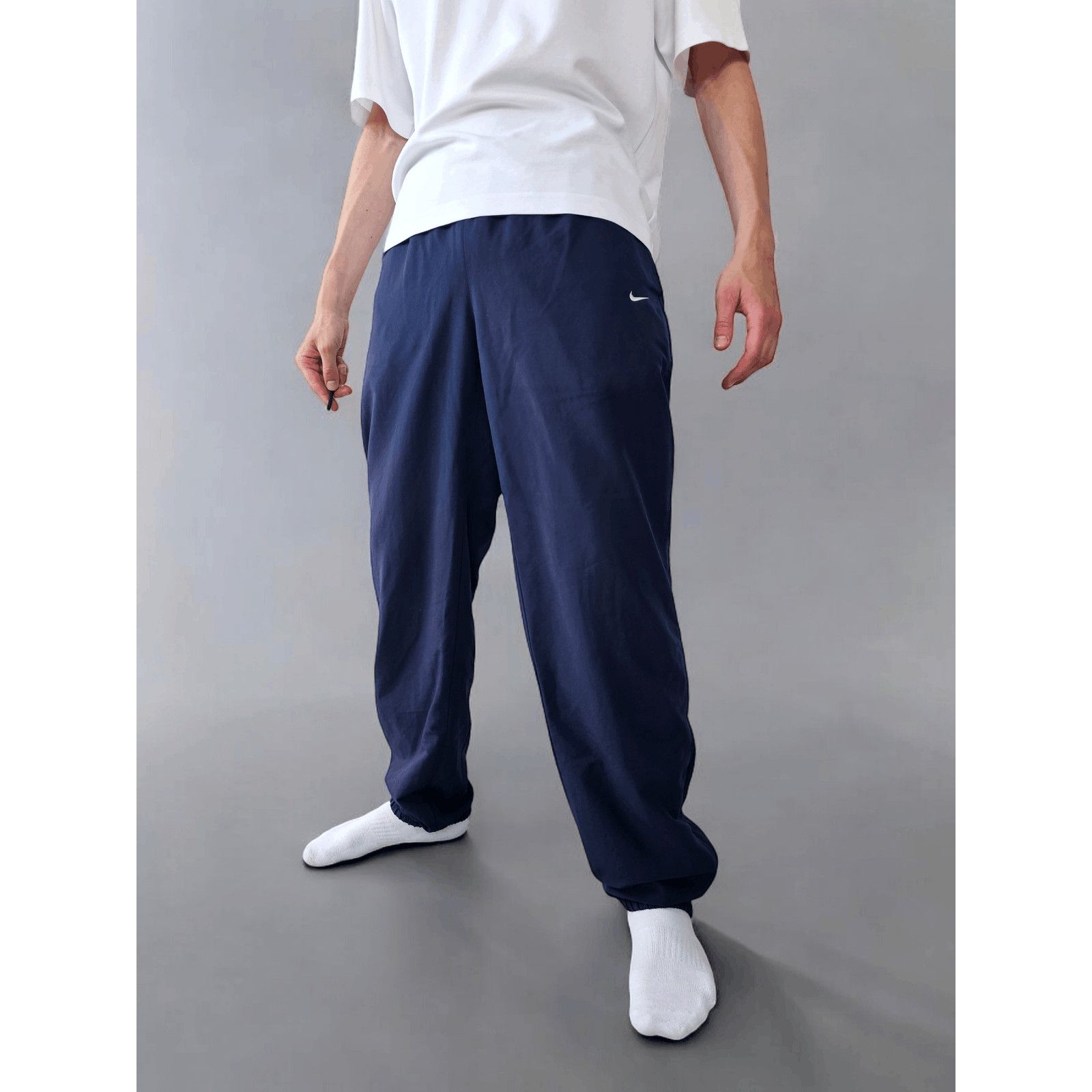 Nike × Vintage 💎 Size XL Nike Y2K Track Pants Blue Joggers Swoosh Size US 36 / EU 52 - 1 Thumbnail