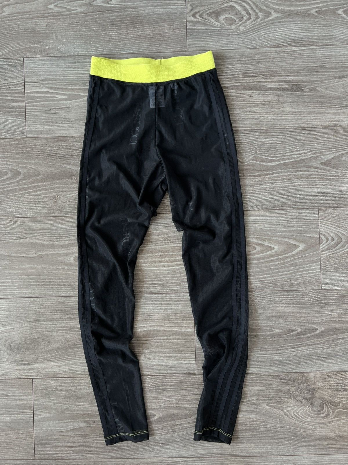 Adidas Y2k Adidas by FIORUCCI Sheer Tight black Avantgarde Leggings Size 30" / US 8 / IT 44 - 5 Thumbnail