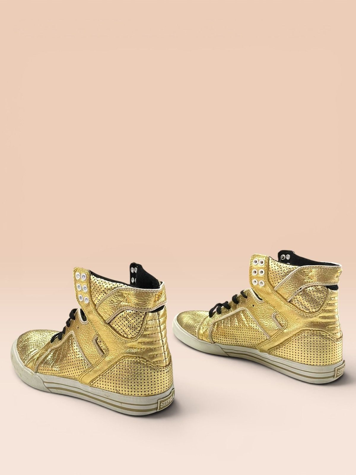 Supra Supra Skytop 14K Gold Perforated Hightops Size US 9 / EU 42 - 3 Thumbnail